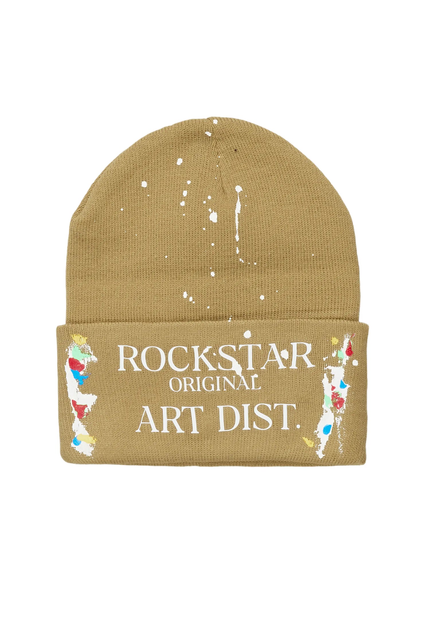 Jayy Beige Graphic Beanie