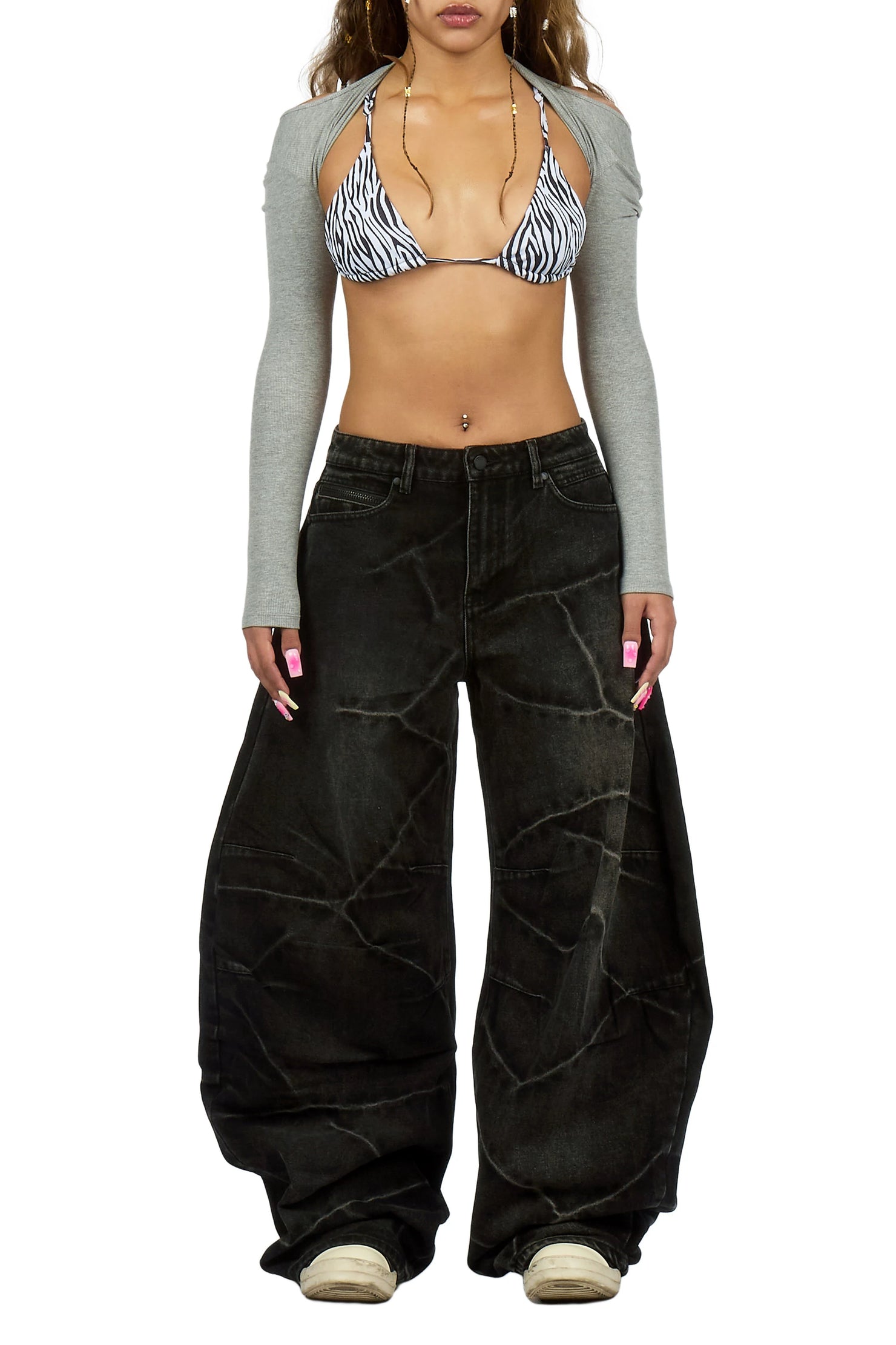 LaNysha Black Barrell Fit Jean