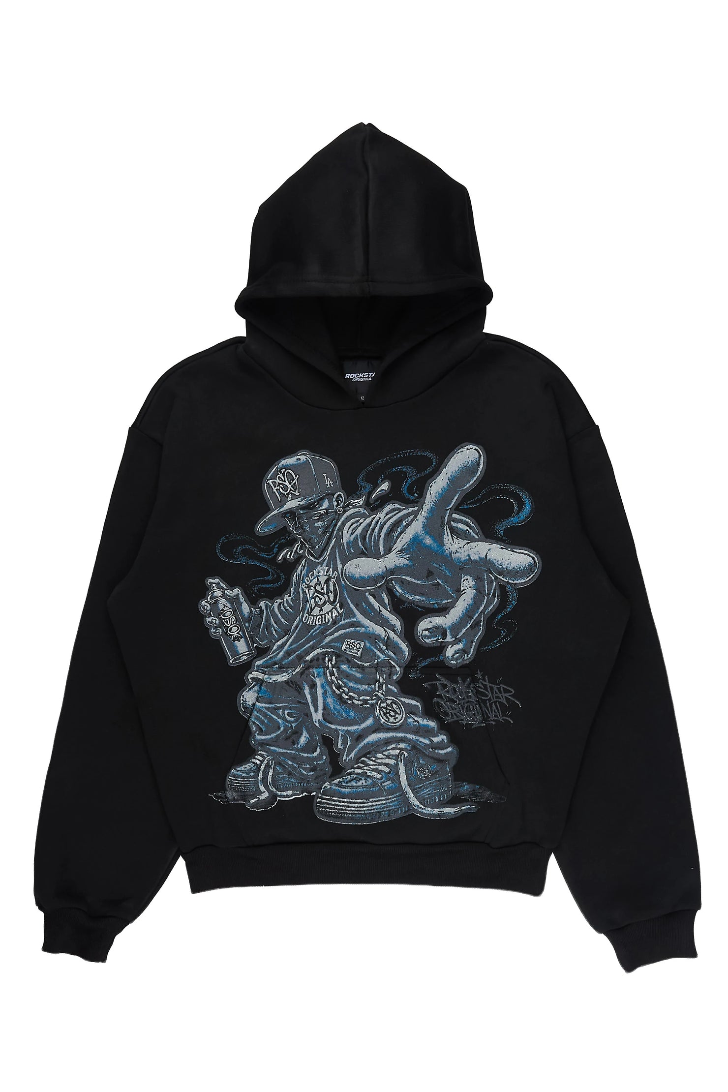 Boys Solace Black Graphic Hoodie