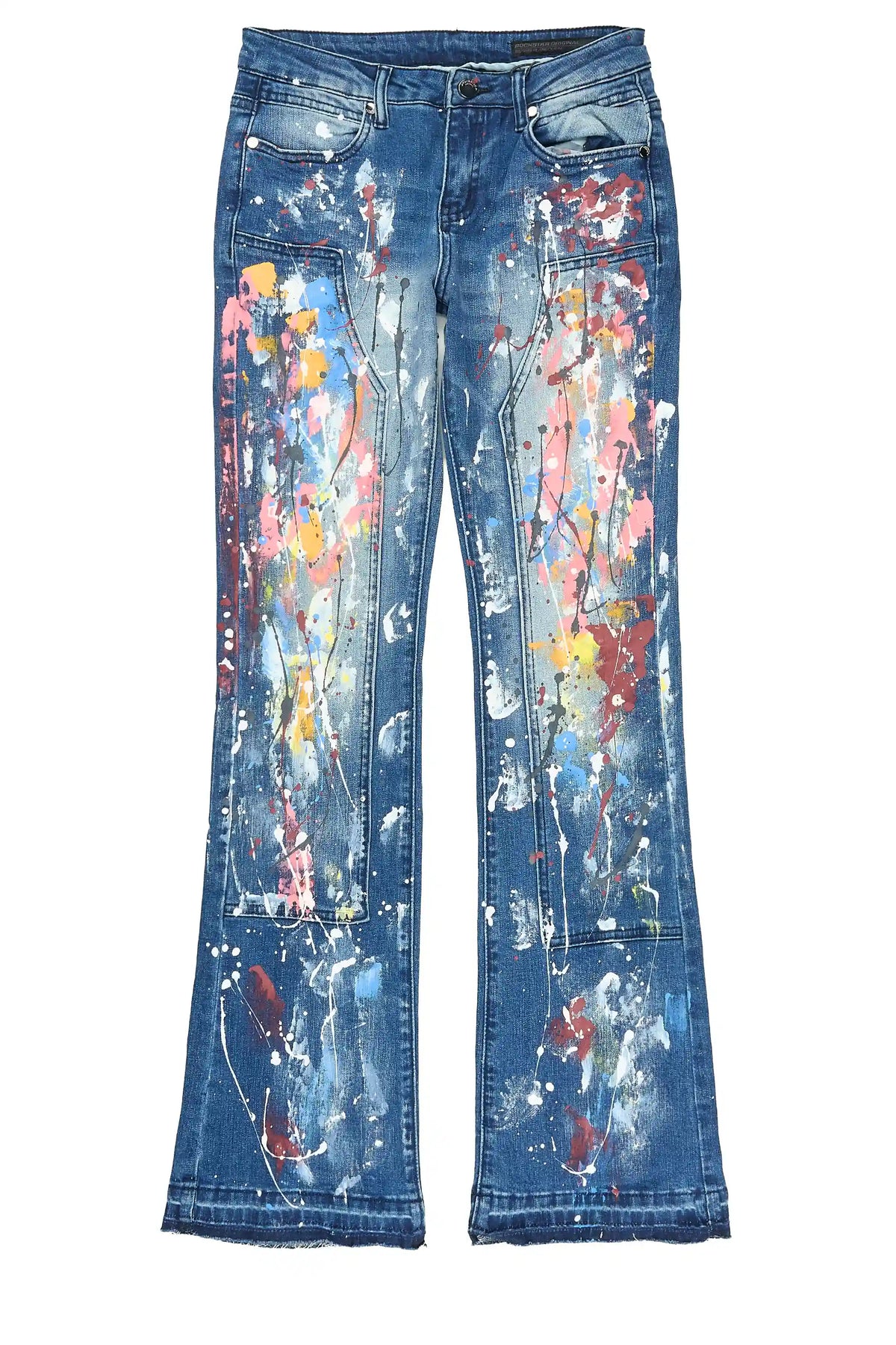 Boys Artur Dark Blue Stacked Flare Jean
