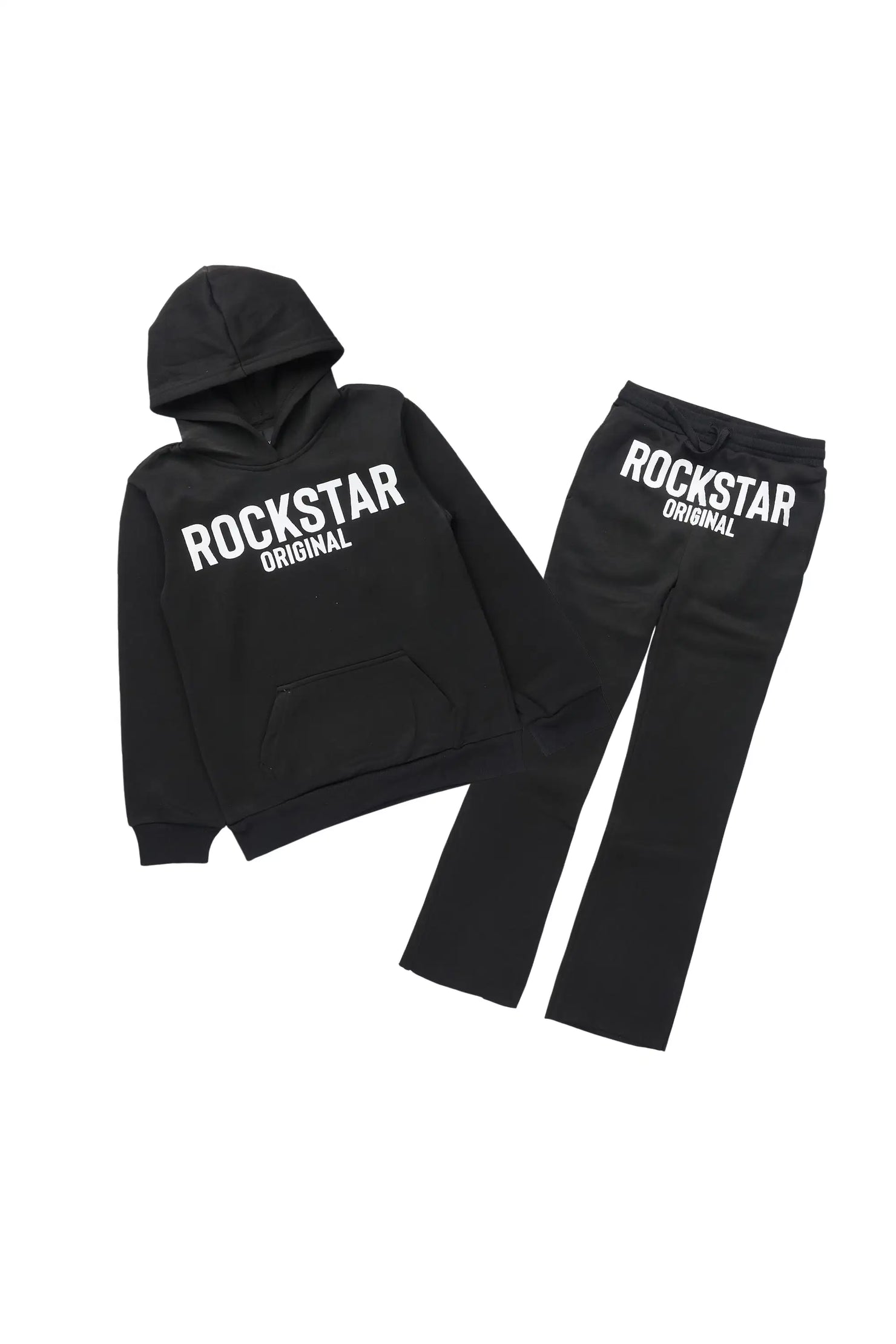 Boys Mikasso Black/White Stacked Flare Tack Set