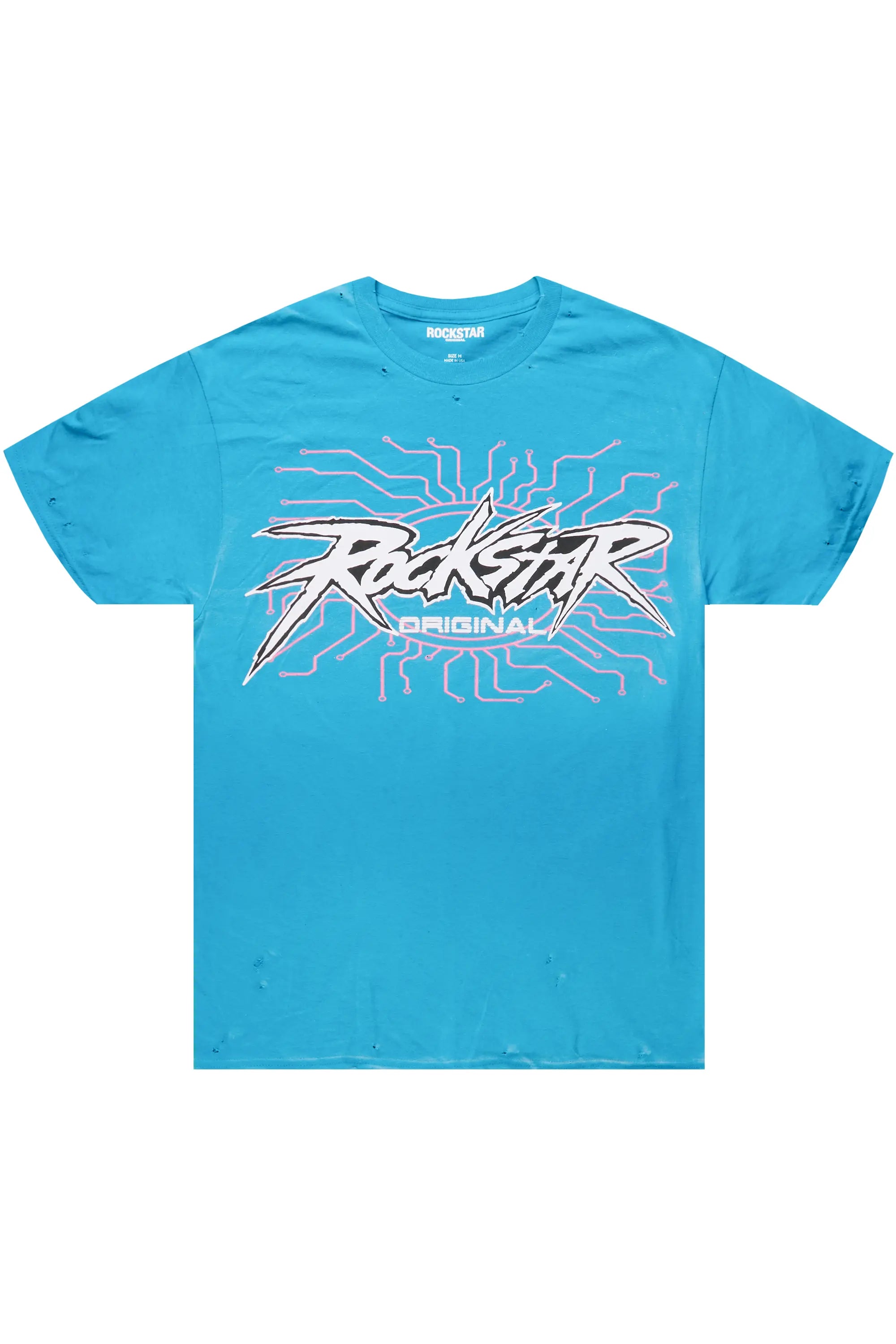 men light blue graphic tee
