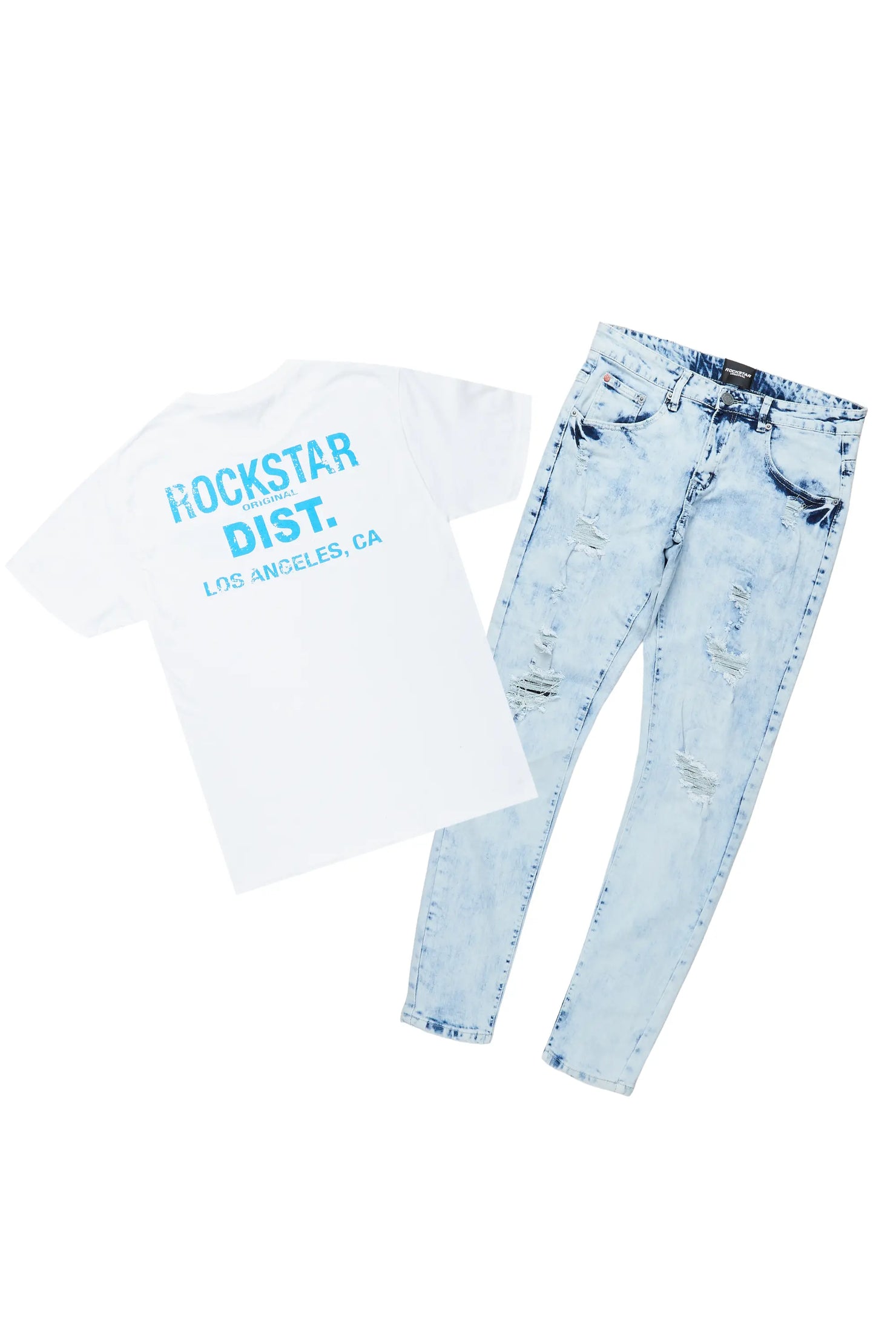 Lake White/Blue T-Shirt/Slim Fit Jean Bundle