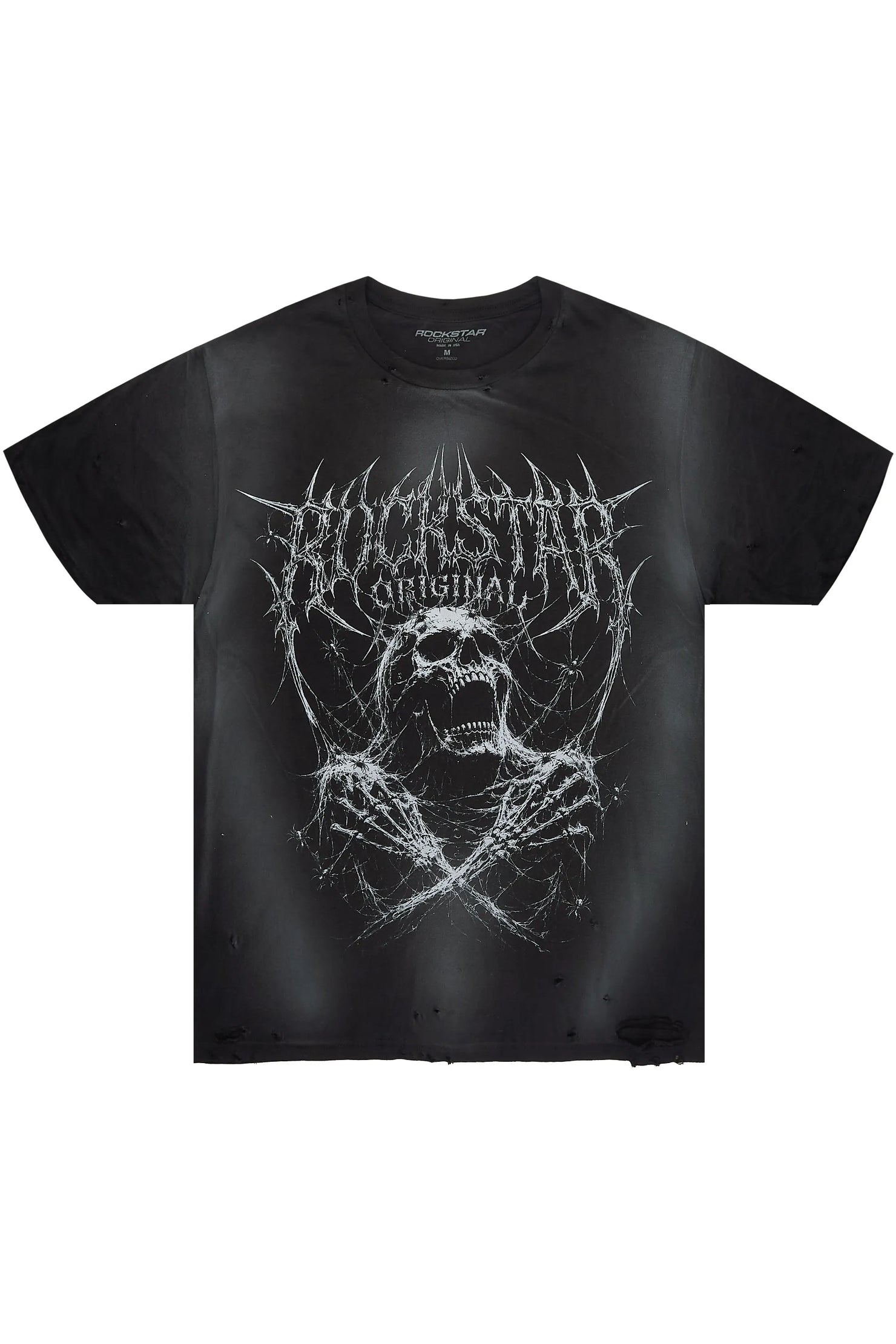 Arachmourn Black Oversized Graphic T-Shirt