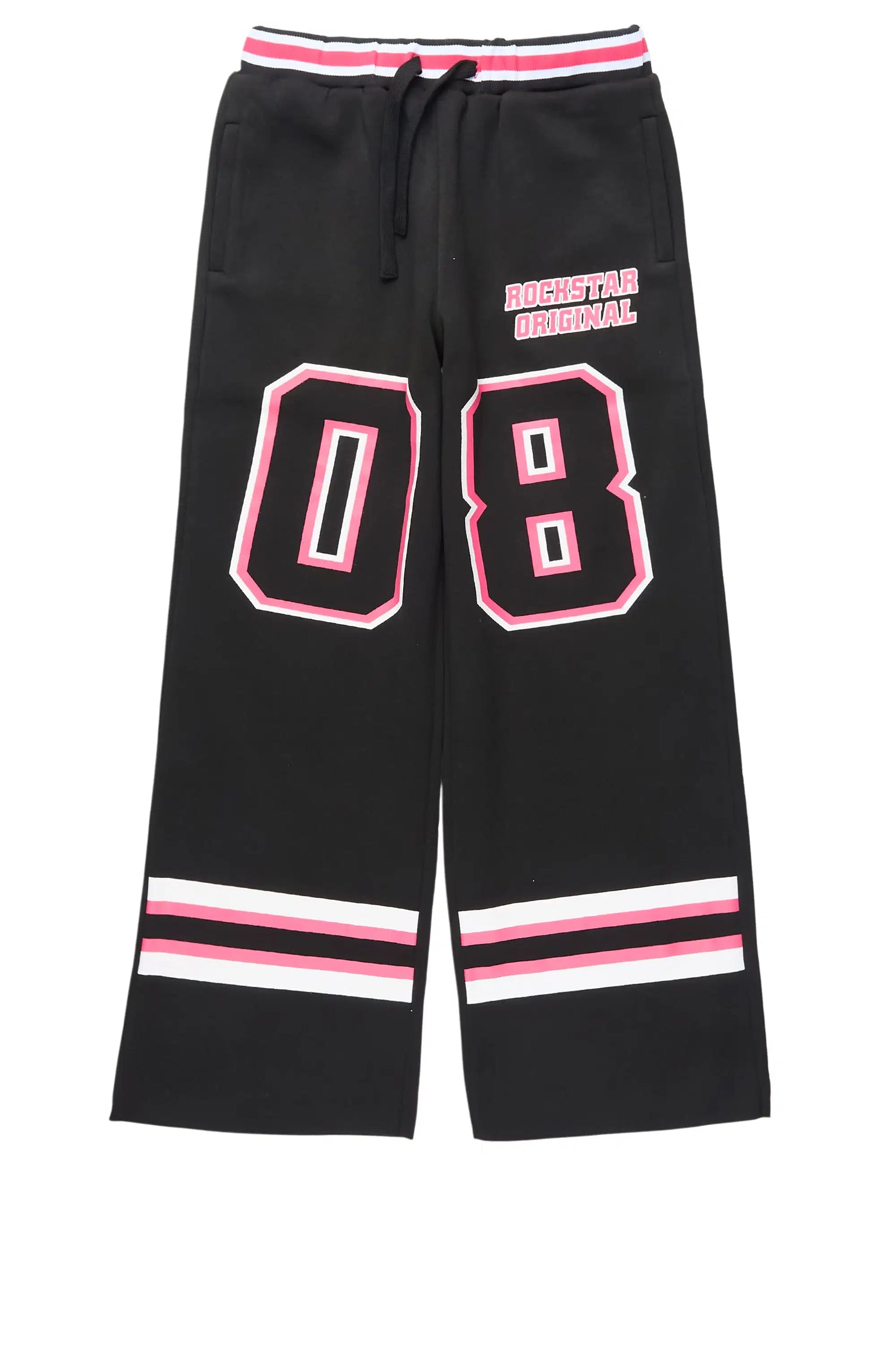 Girls Lenayh Black/Pink Baggy Track Pant