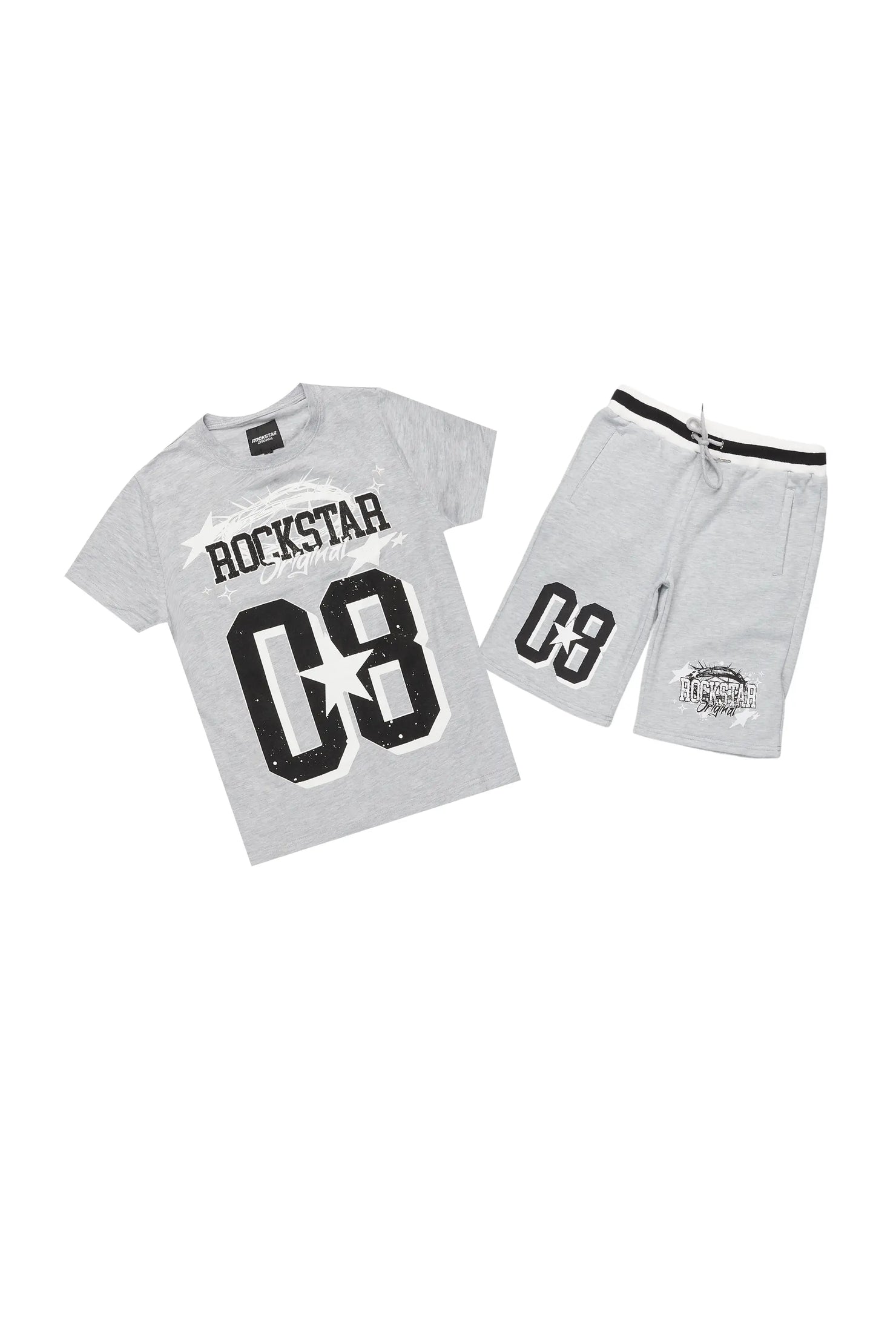 Boys Allstar Heather Grey T-Shirt Short Set