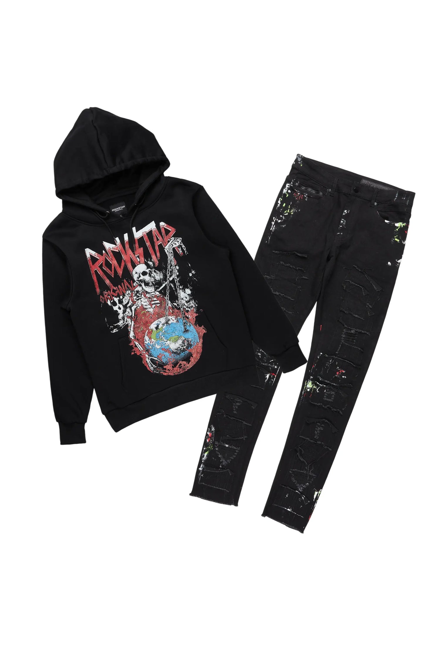 Barrett Black Hoodie/Slim Fit Jean Bundle