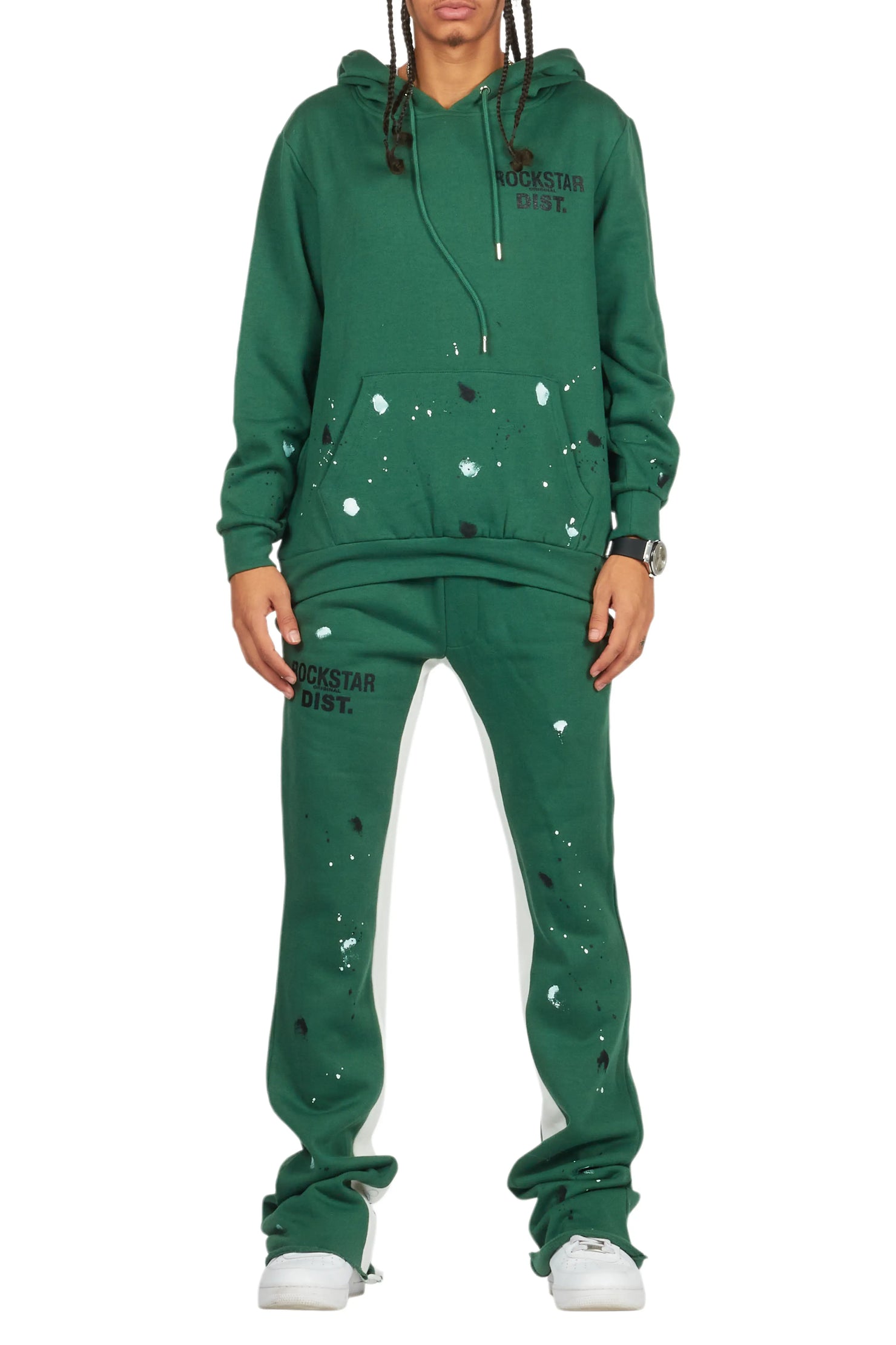 Jaco Green Hoodie Baggy Fit Pant Track Set