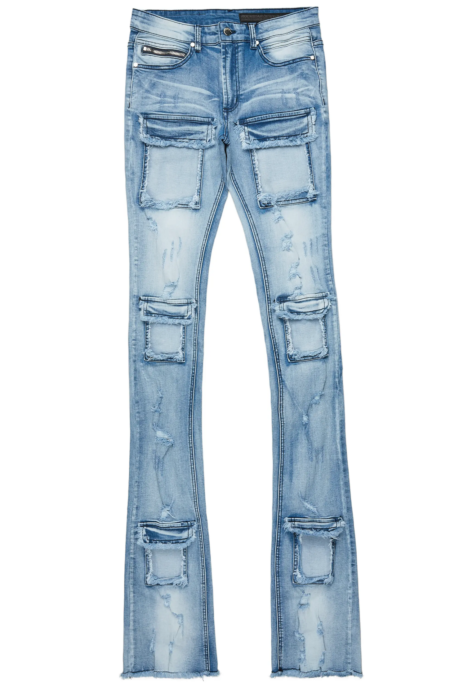 Japoo Blue Super Stacked Flare Jean