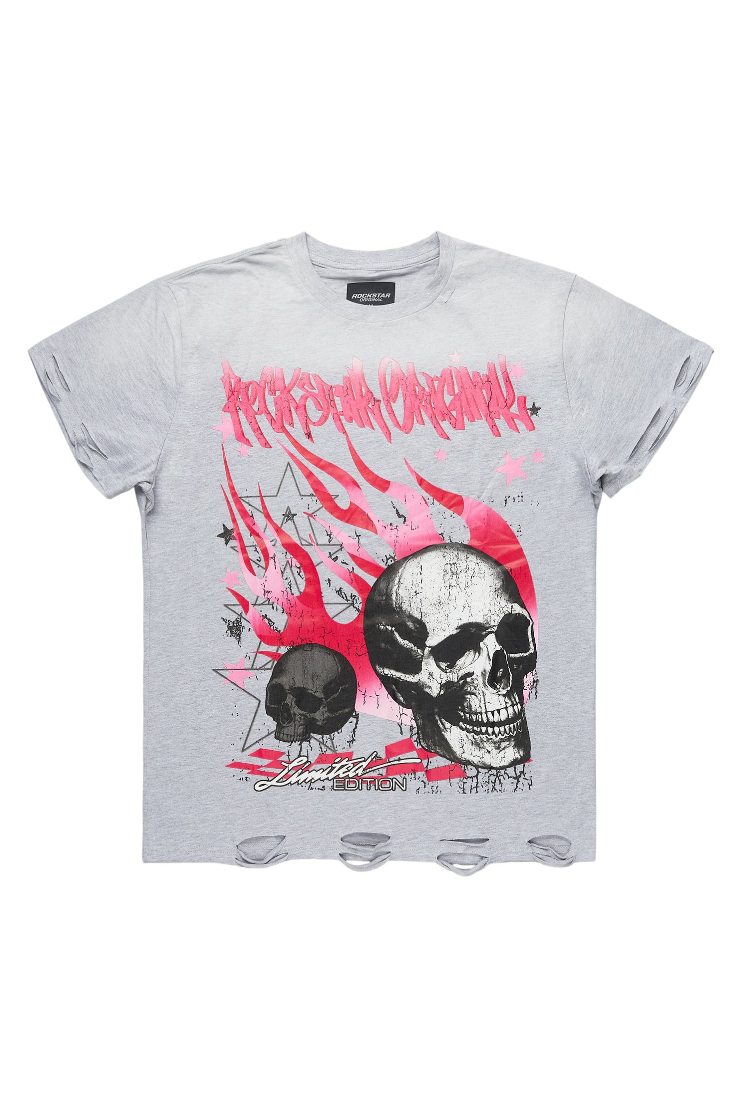 Anesso Heather Grey Graphic T-Shirt