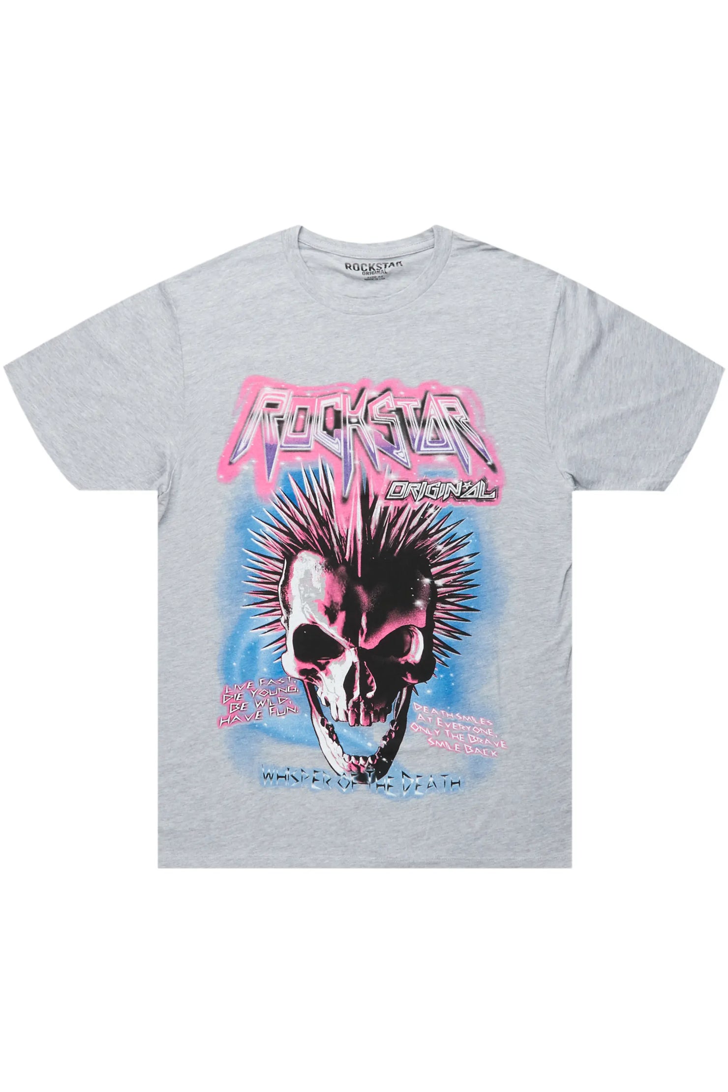 Obern Heather Grey Graphic T-Shirt