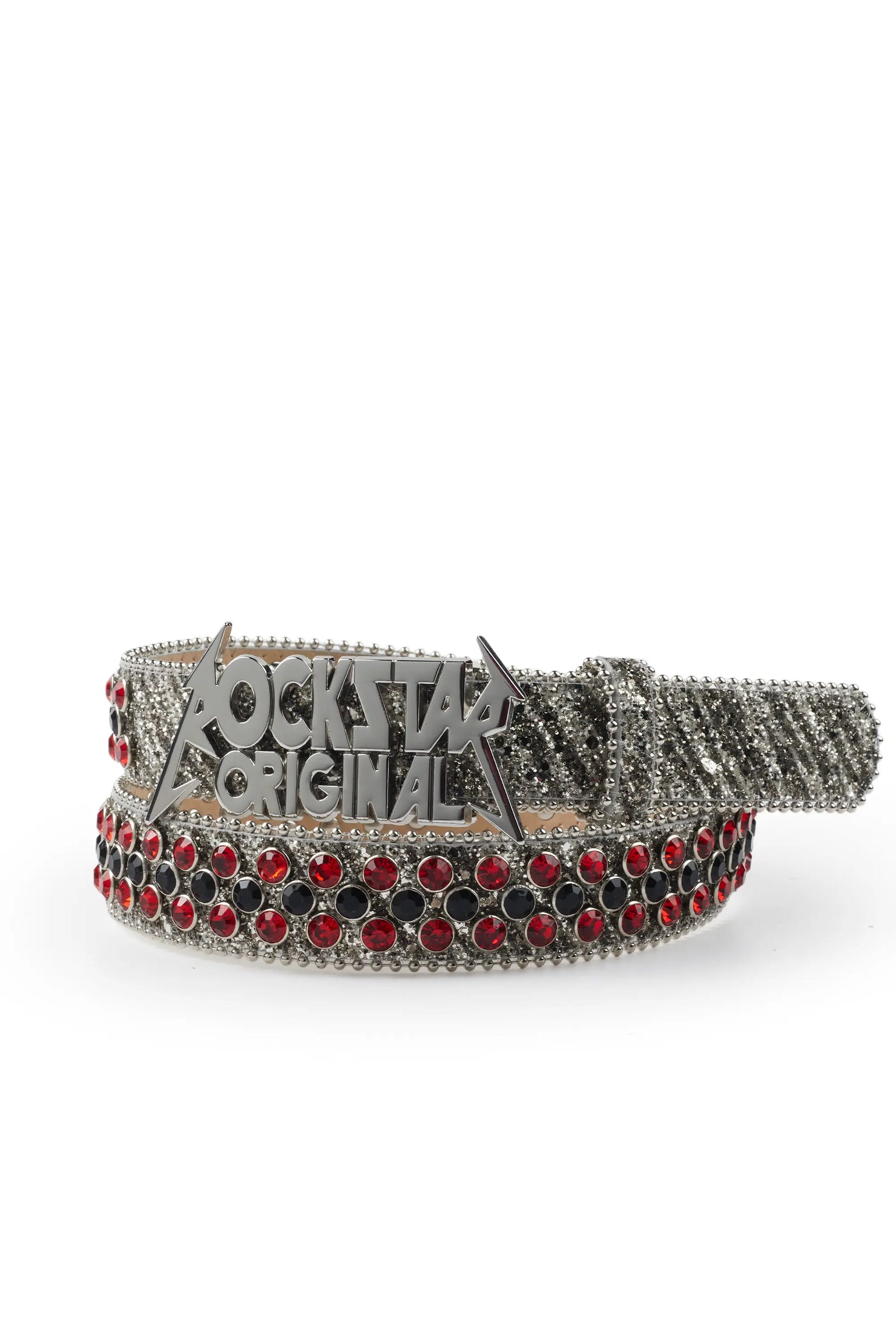 Blaze Rockstar Silver/Red Logo Belt