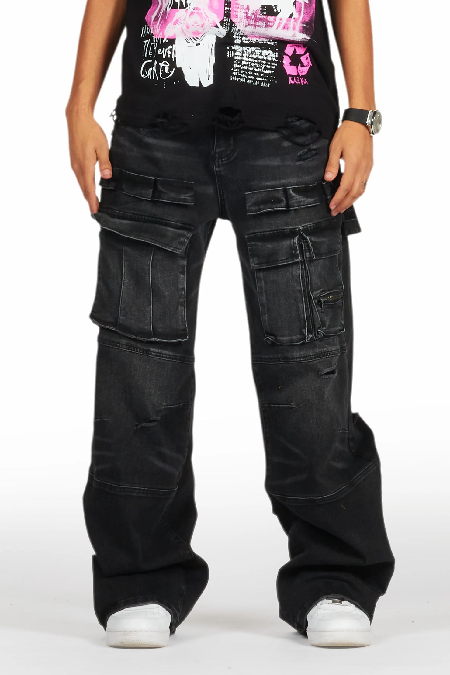 Burain Light Grey Baggy Fit Jean