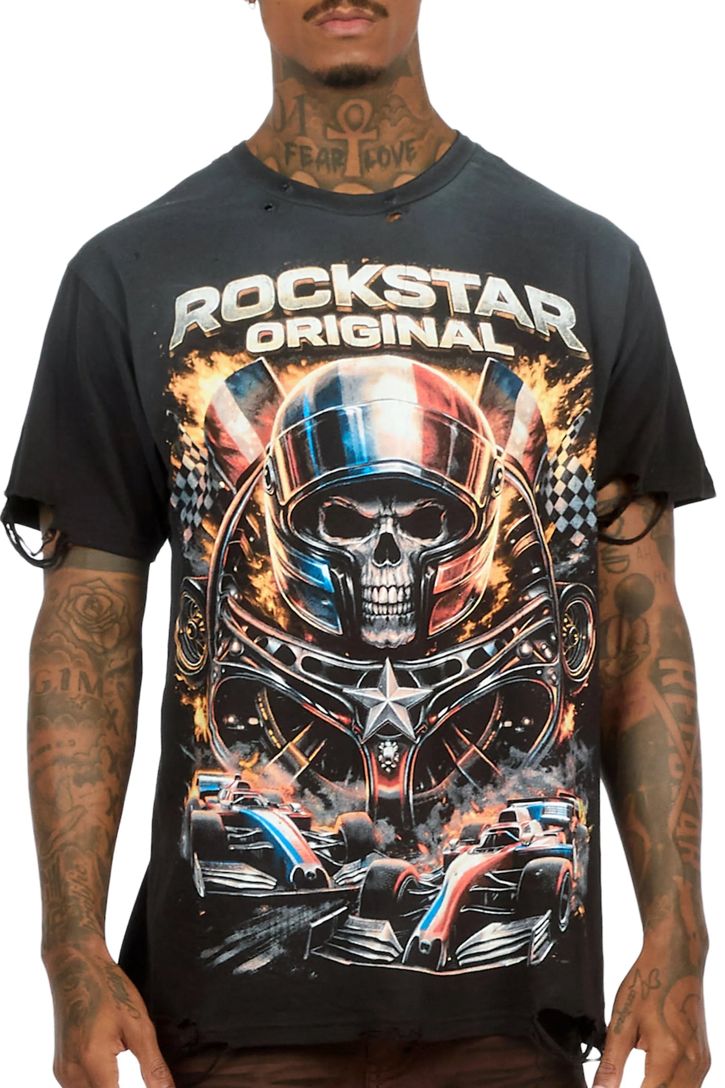 Diggs Black Oversized Graphic T-Shirt