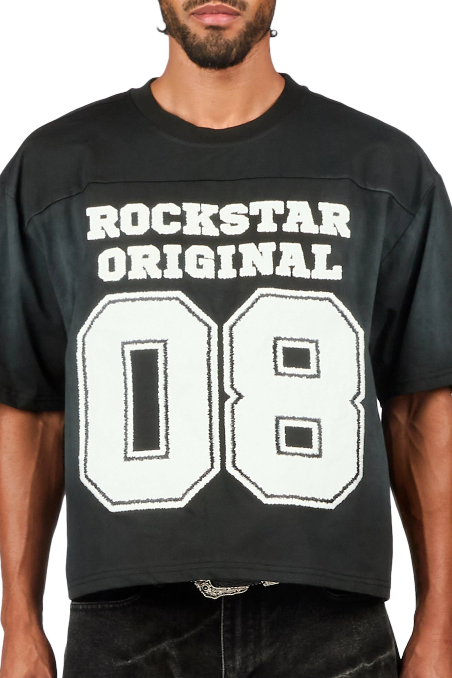 Dasar Black 3/4 Boxy Crop Tee