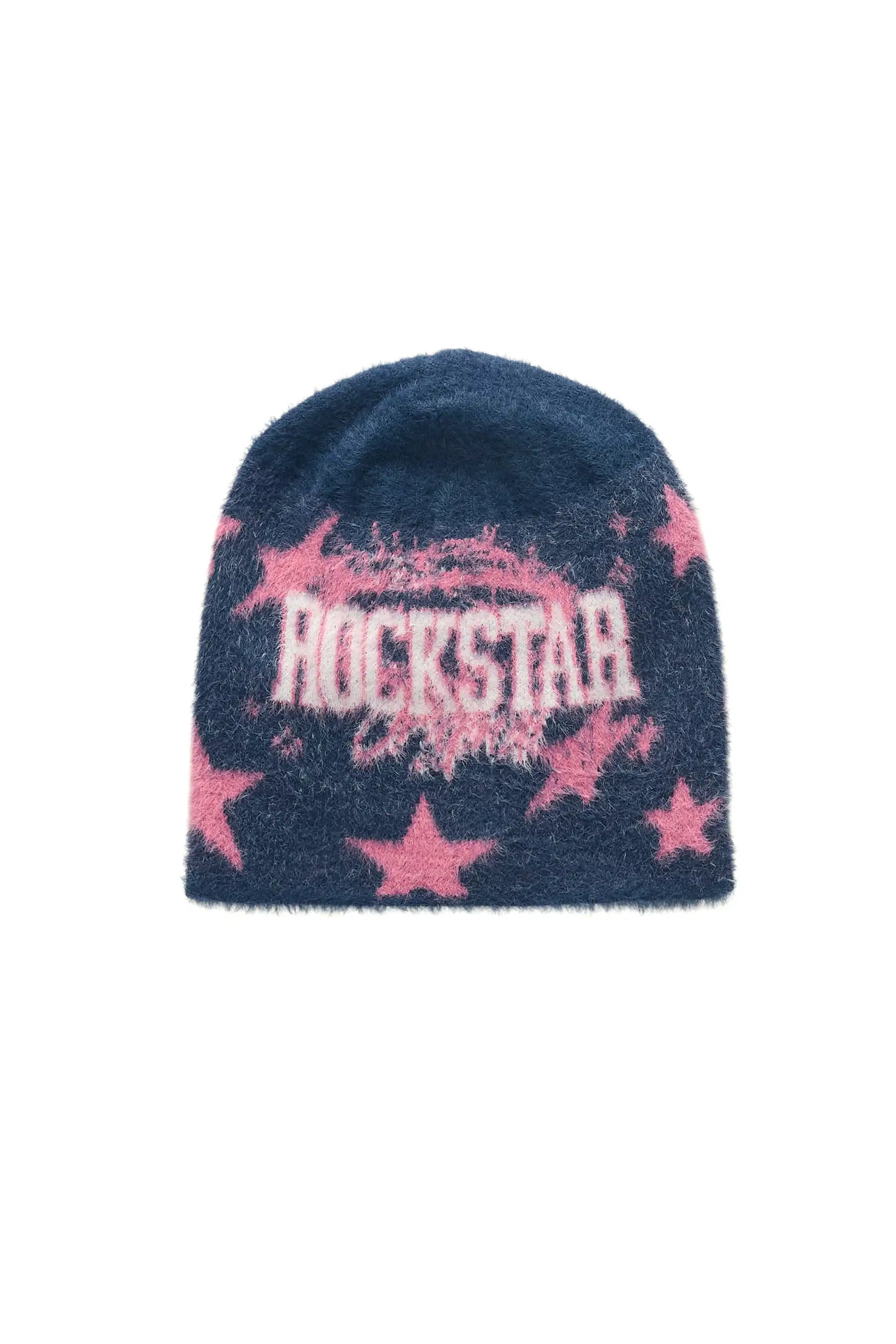 Carolina Navy Knit Mohair Beanie