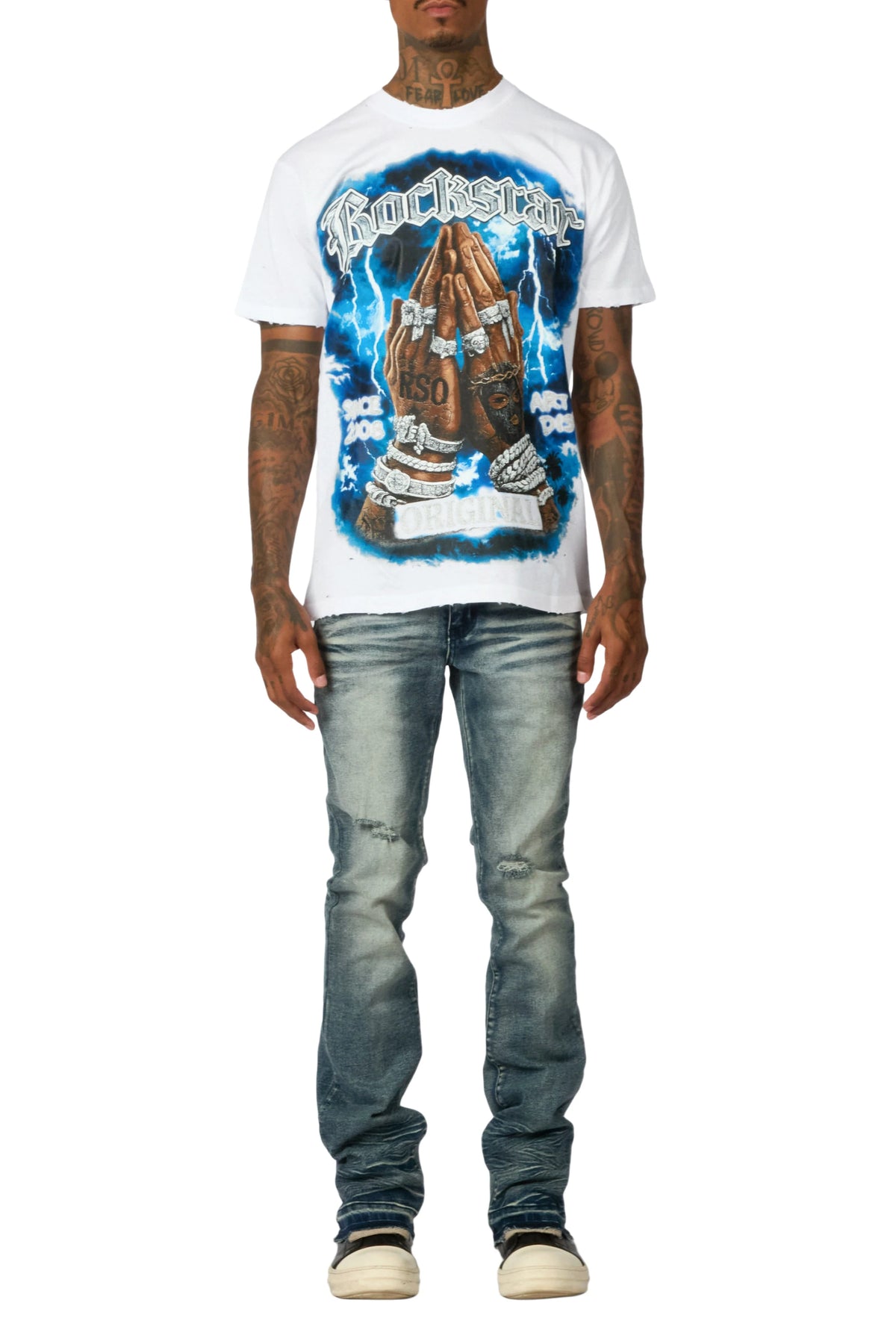 Macker Dark Blue Stacked Jean