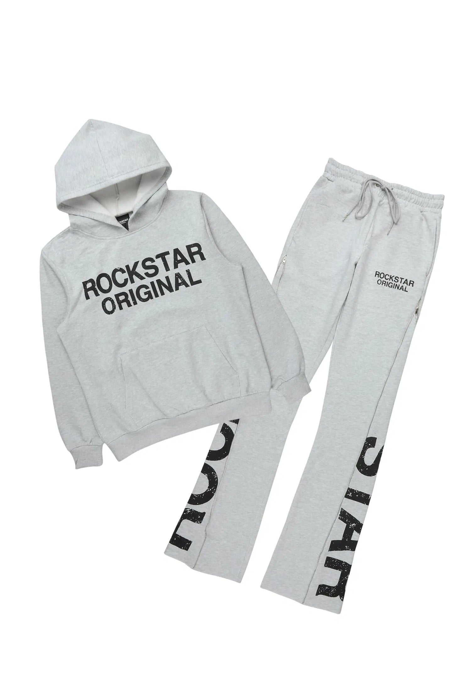 Deniska Heather Grey Stacked Track Set