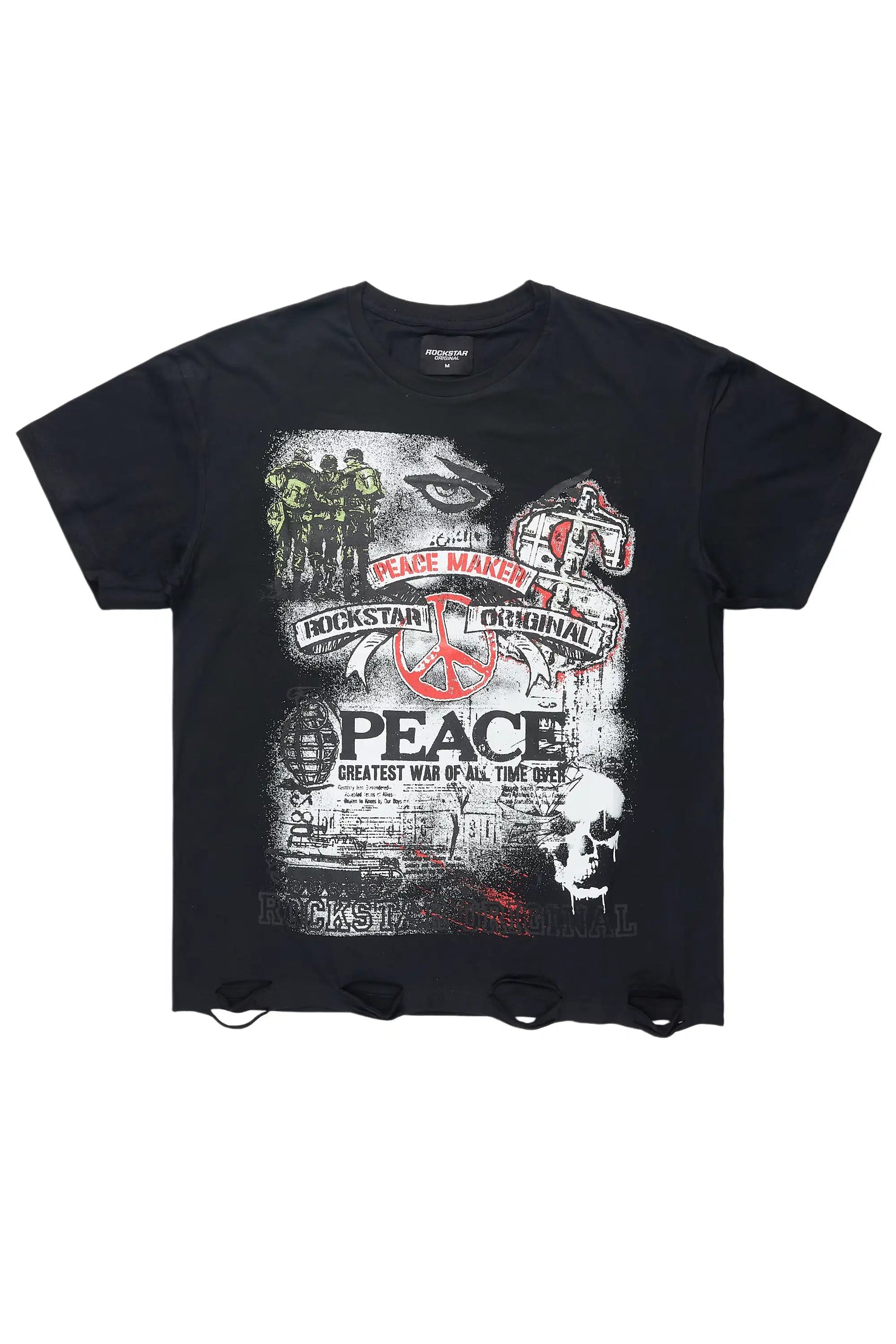 Saeko Black Oversized Graphic T-Shirt