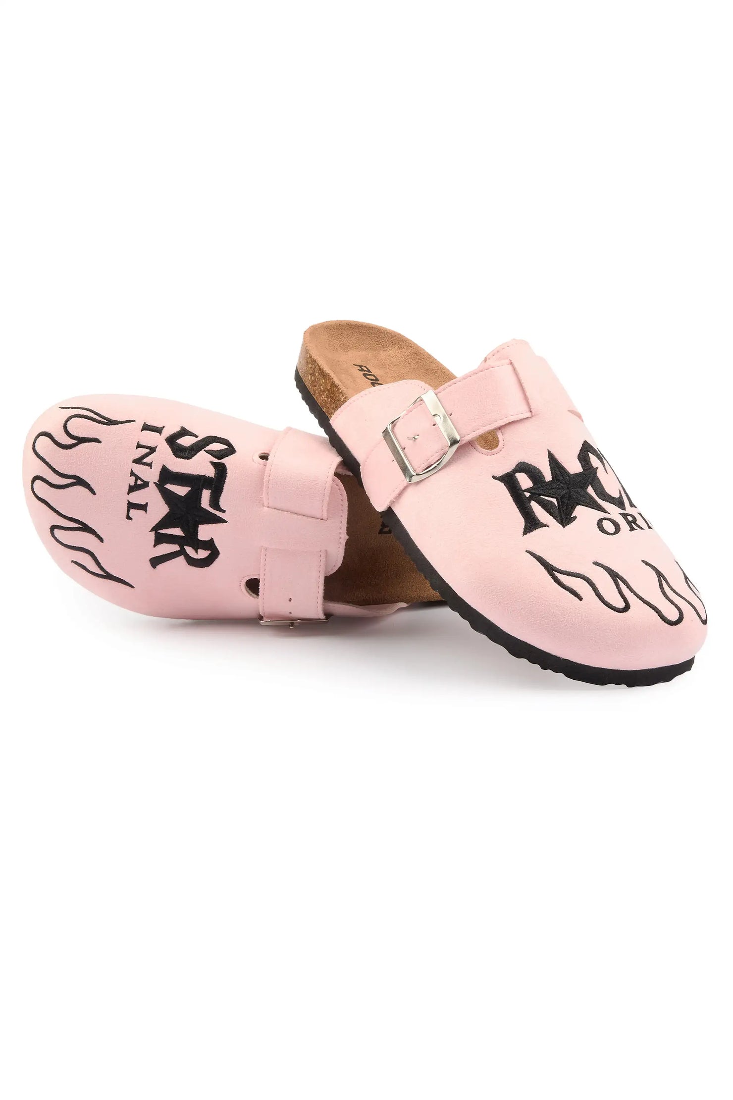 Womens Firewalk Pink Suede Mule