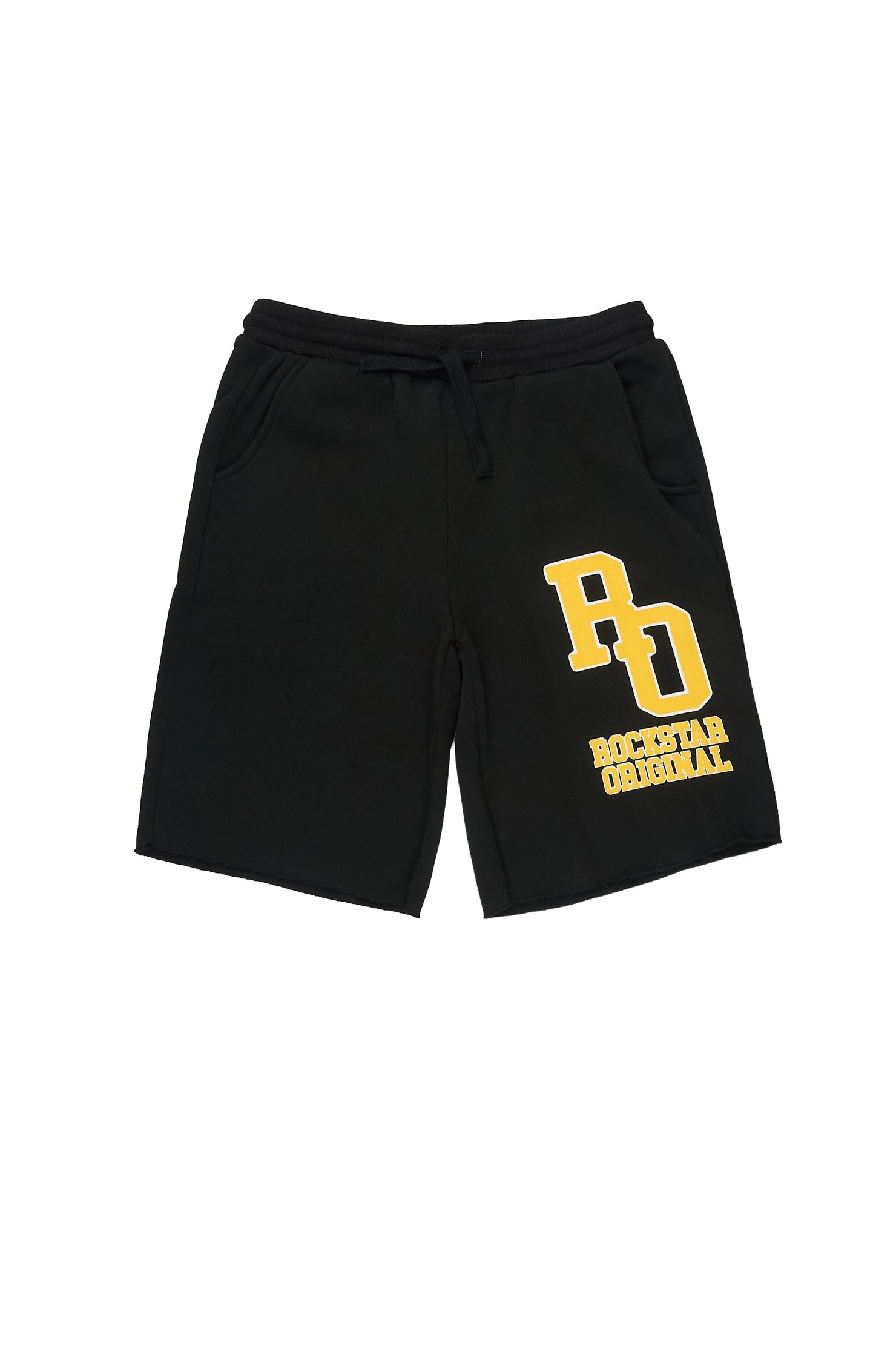 Boys Leslaw Black/Yellow Fleece Short