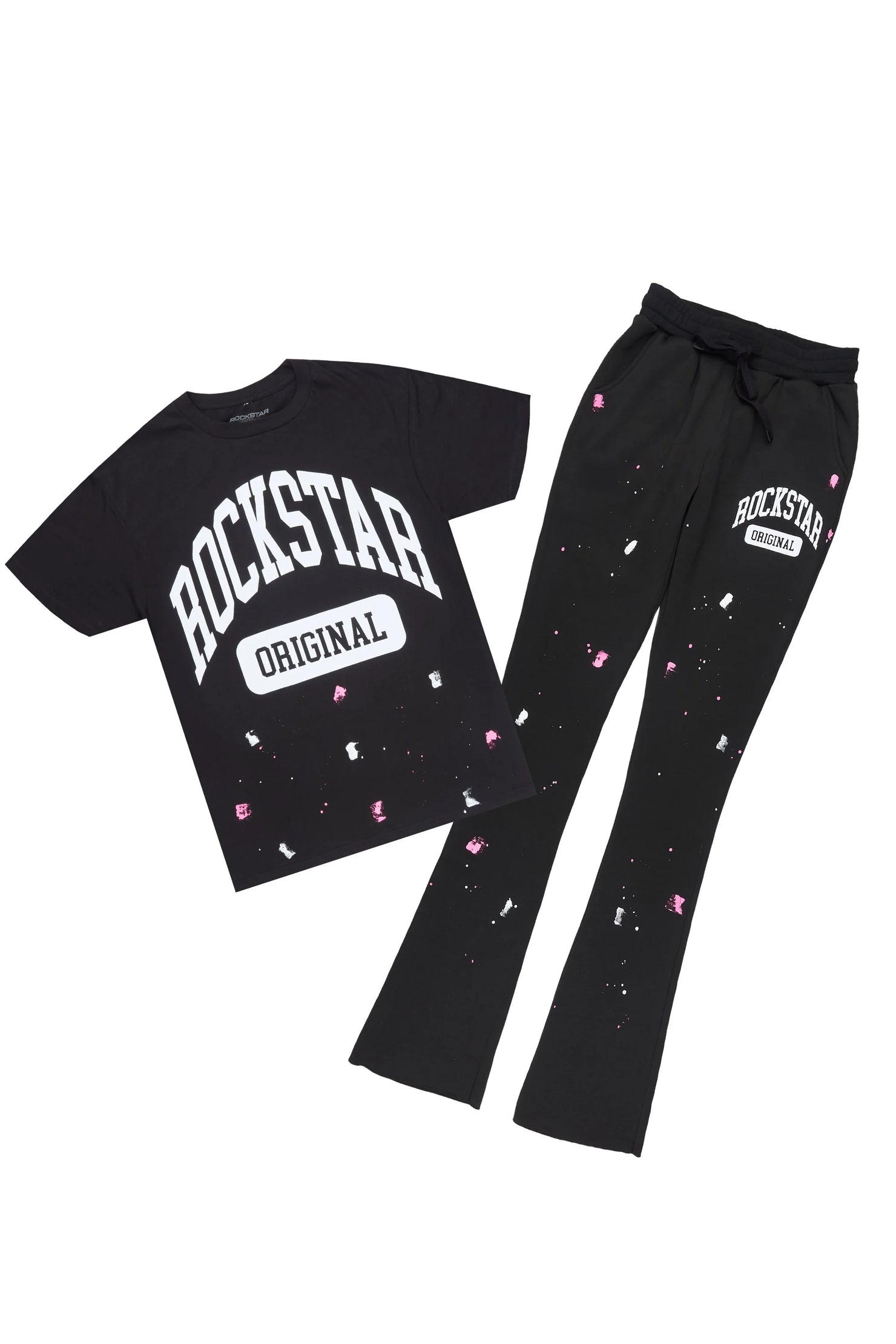 Yasmine Black T-Shirt Trackset