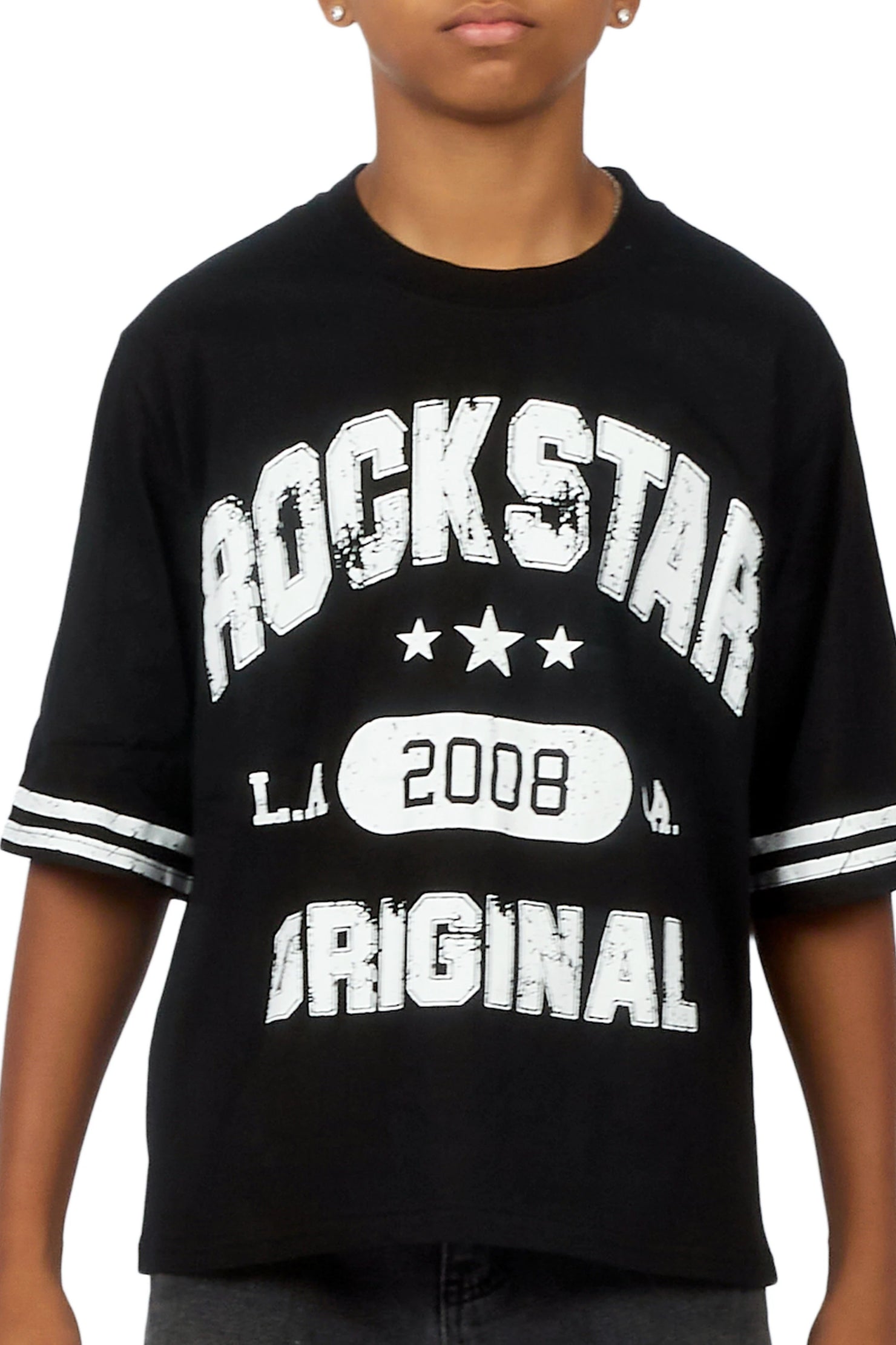 Boys Tylla Black Boxy T-Shirt