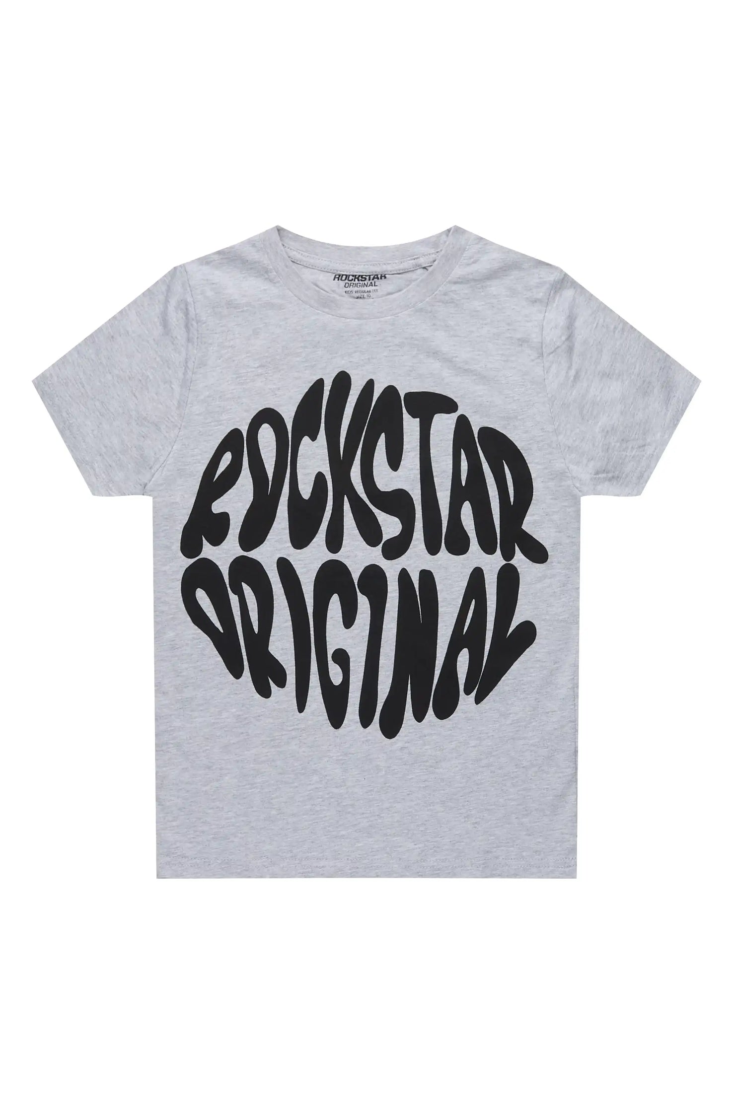Boys Thierry Heather Grey/Black Graphic T-Shirt