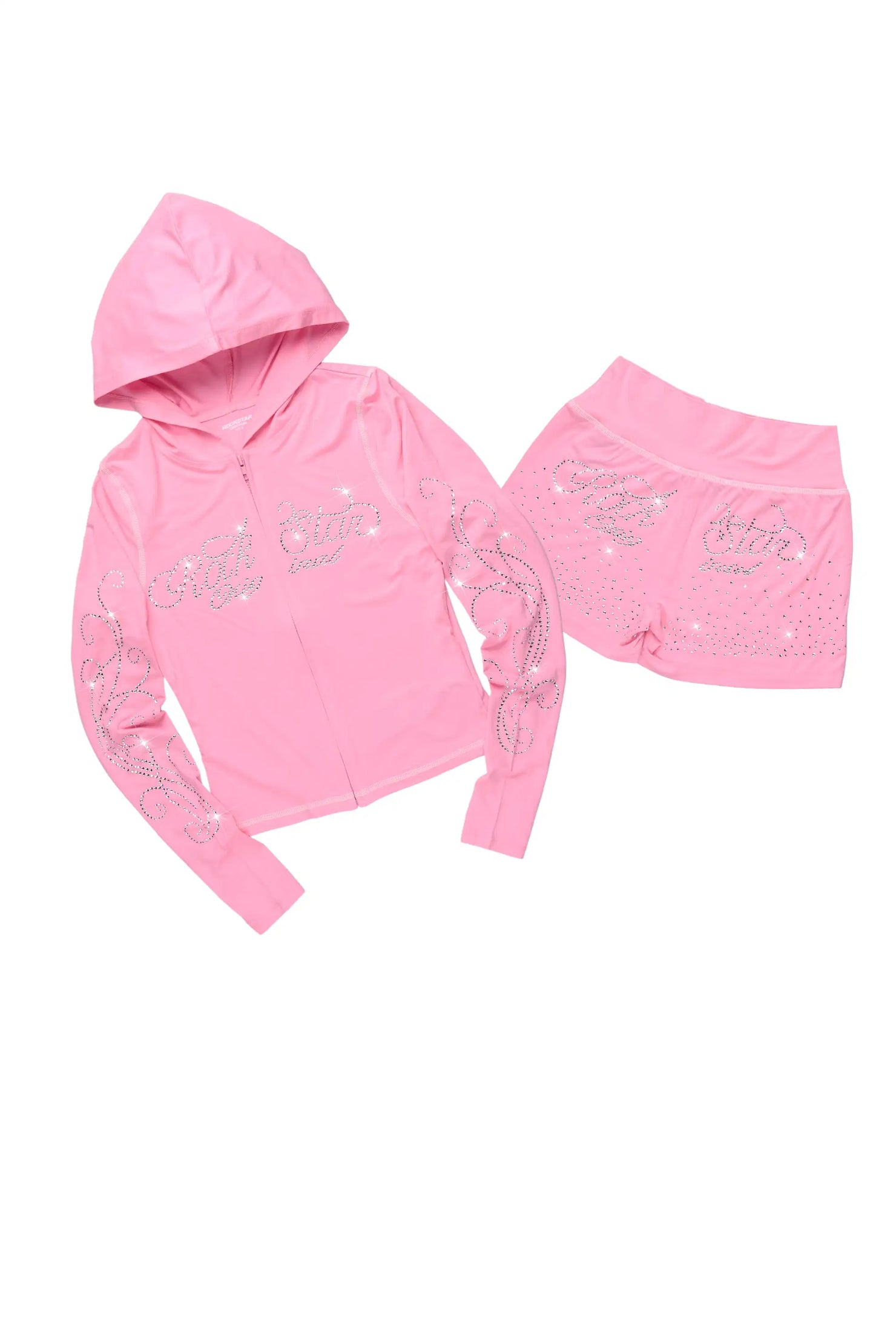 Joella Pink Rhinestone Short Set