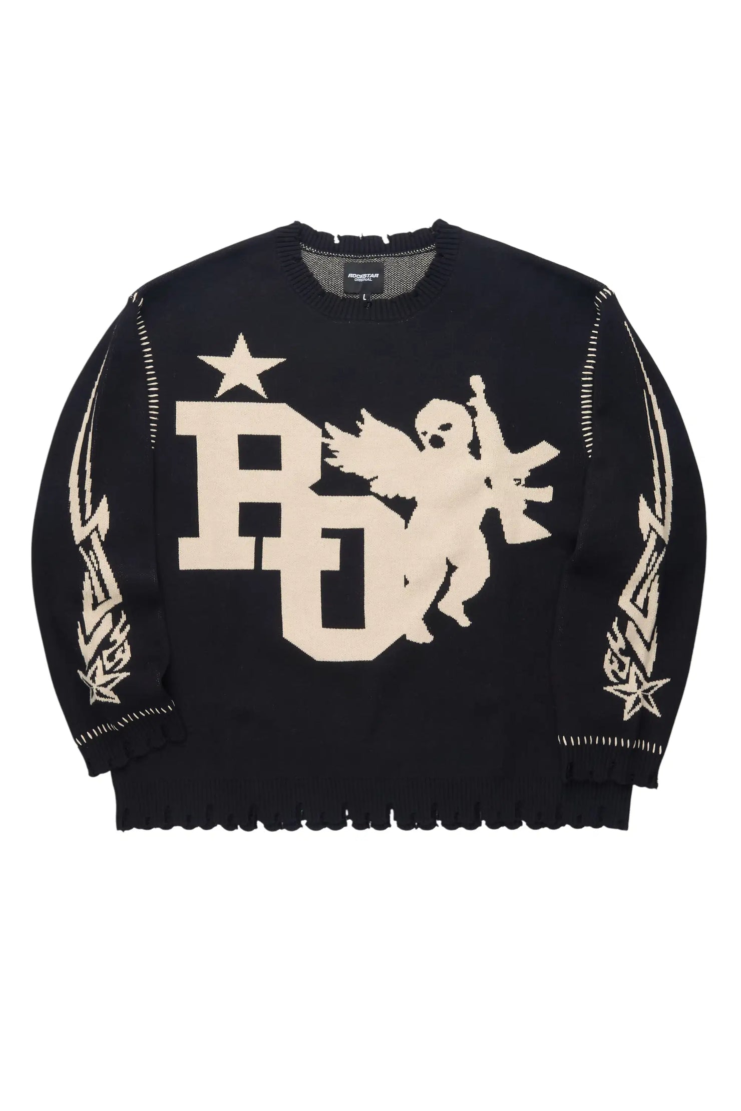Arkesha Black Crewneck Sweatshirt