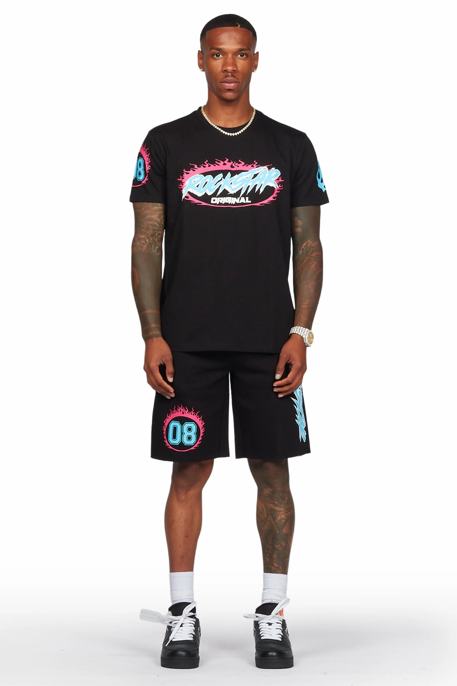 Draven Black T-Shirt/Short Set