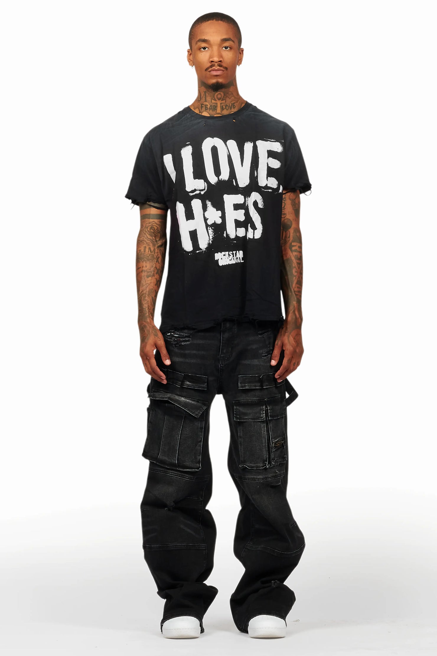 Banyan Black T-Shirt & Burain Baggy Fit Jean Bundle