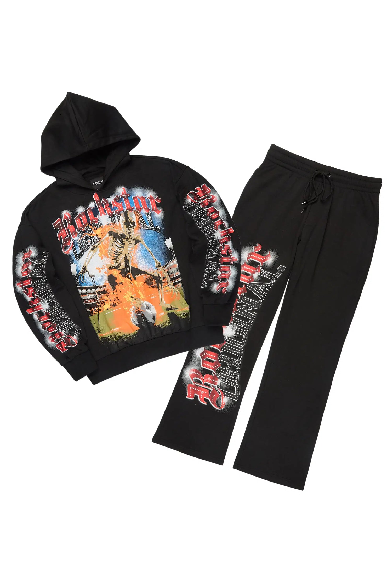 Graive Black Hoodie/Baggy Pant Track Set