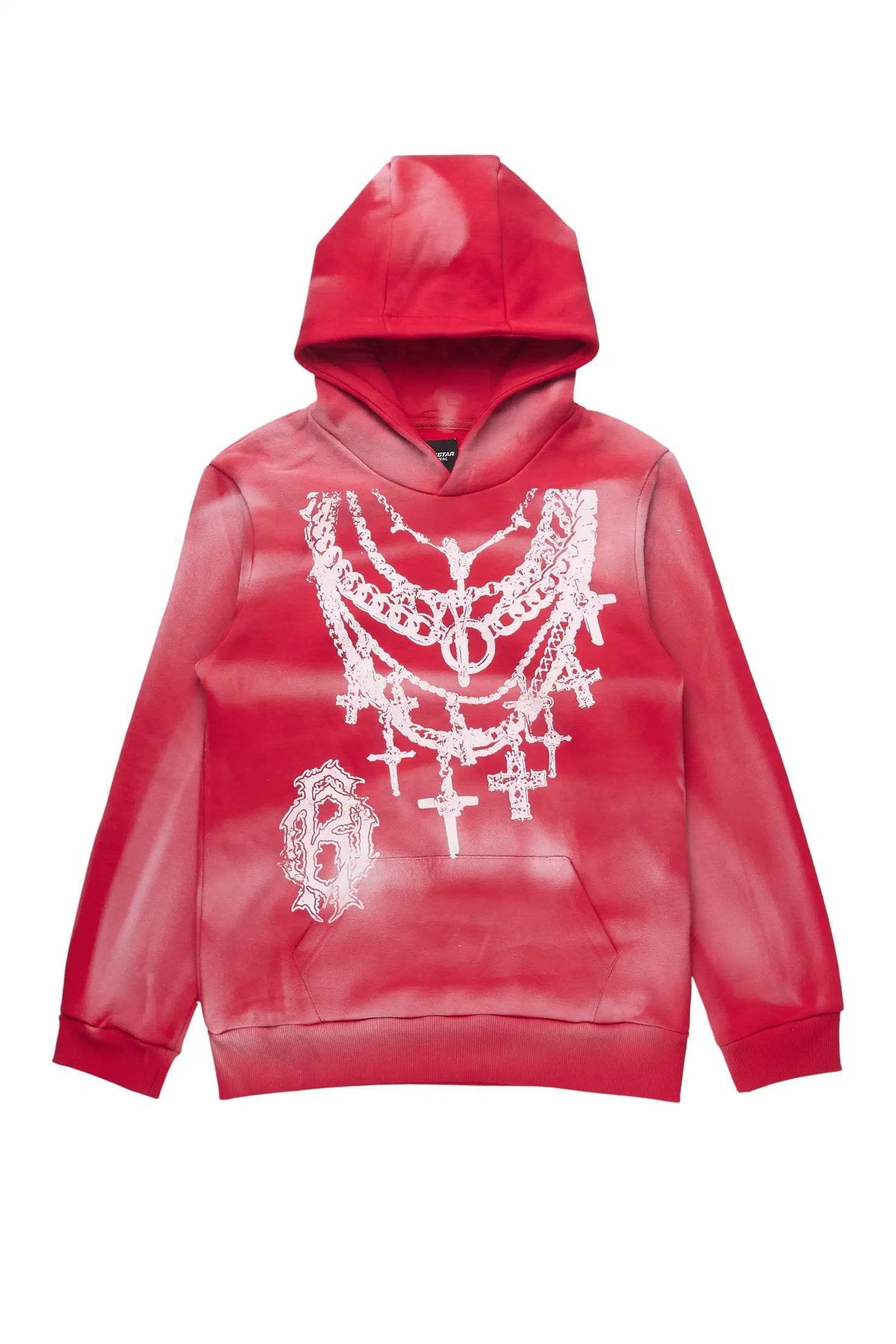 Boys Nyro Red/White Graphic Hoodie