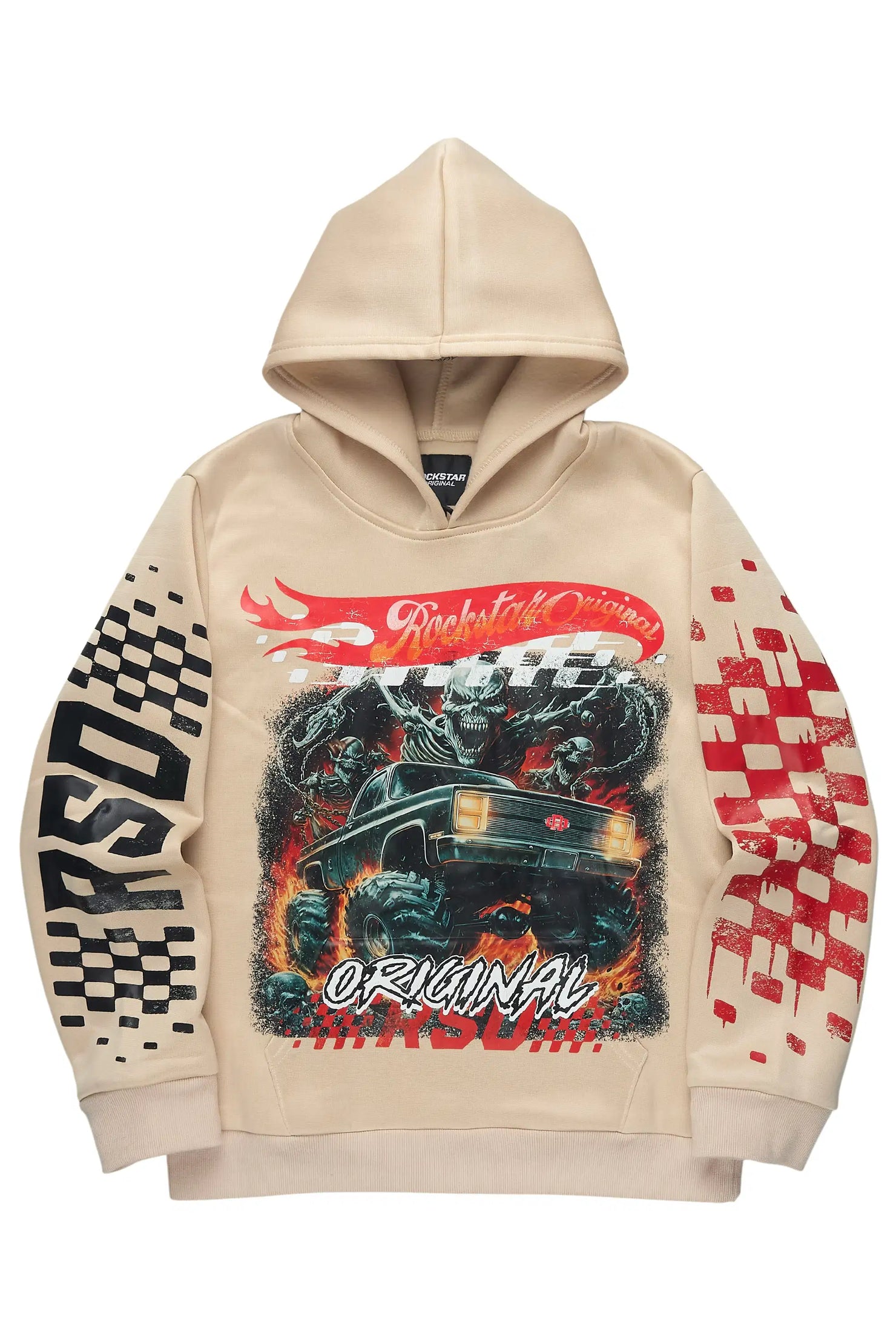 Boys Dremar Beige/Multi Graphic Hoodie