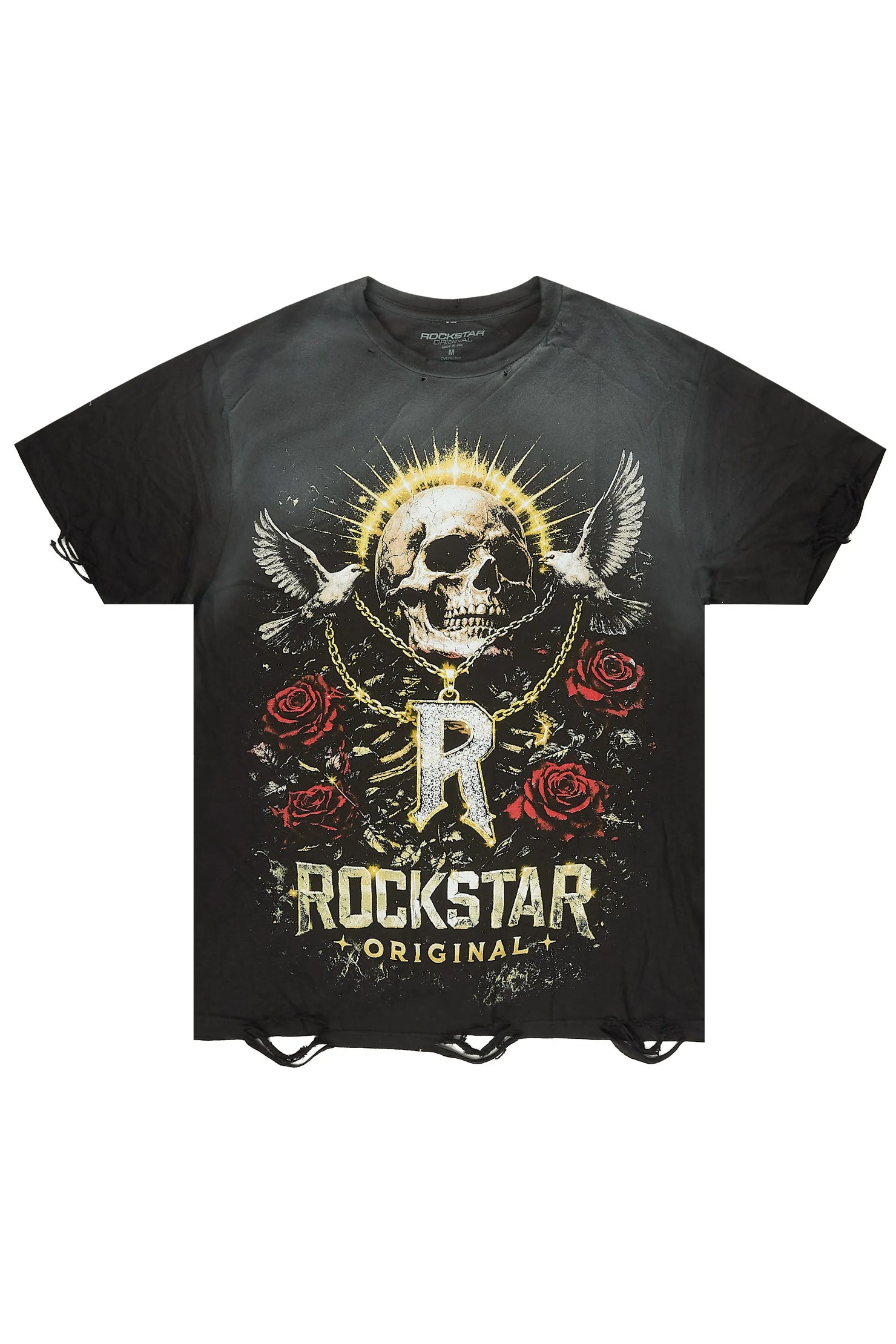 Caprie Black Oversized Graphic T-Shirt