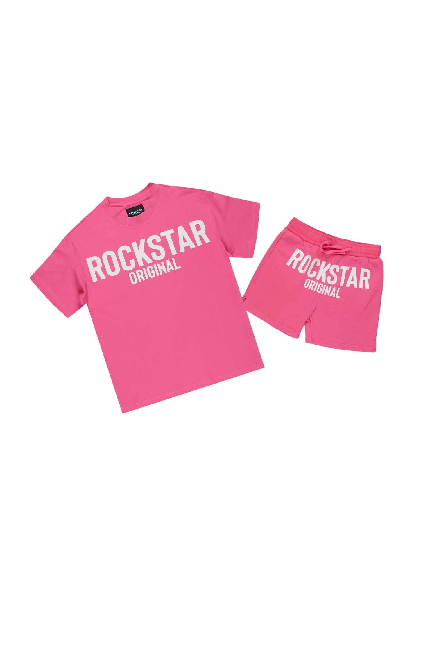 Girls Sabrina Pink/Pink Short Set
