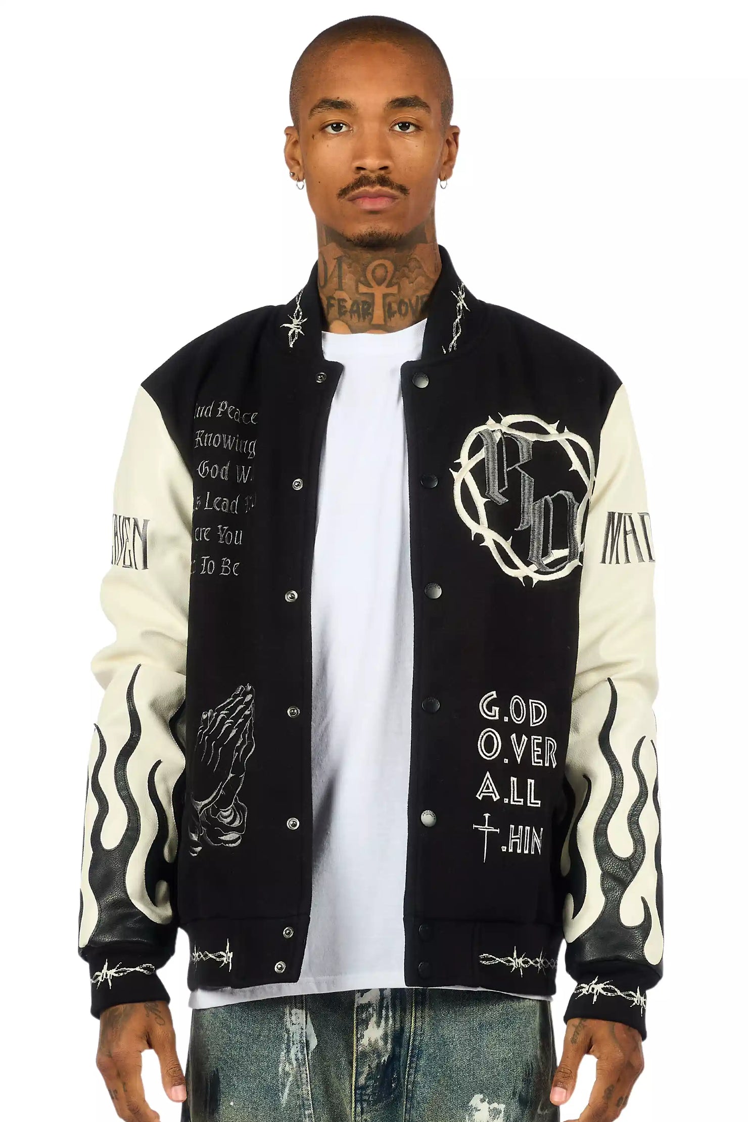 Caelus Black Varsity Jacket