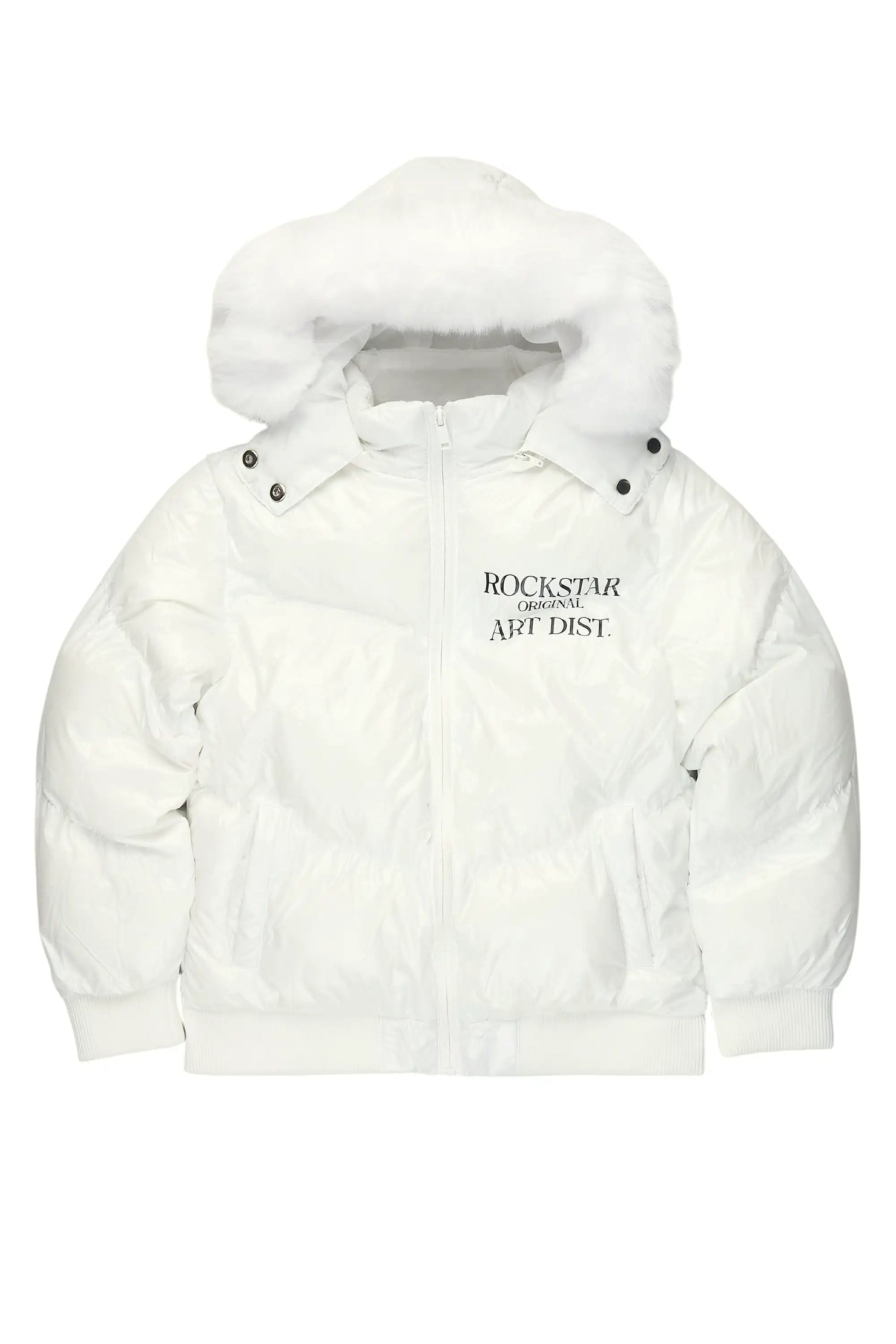 Boys Destina White Puffer Jacket