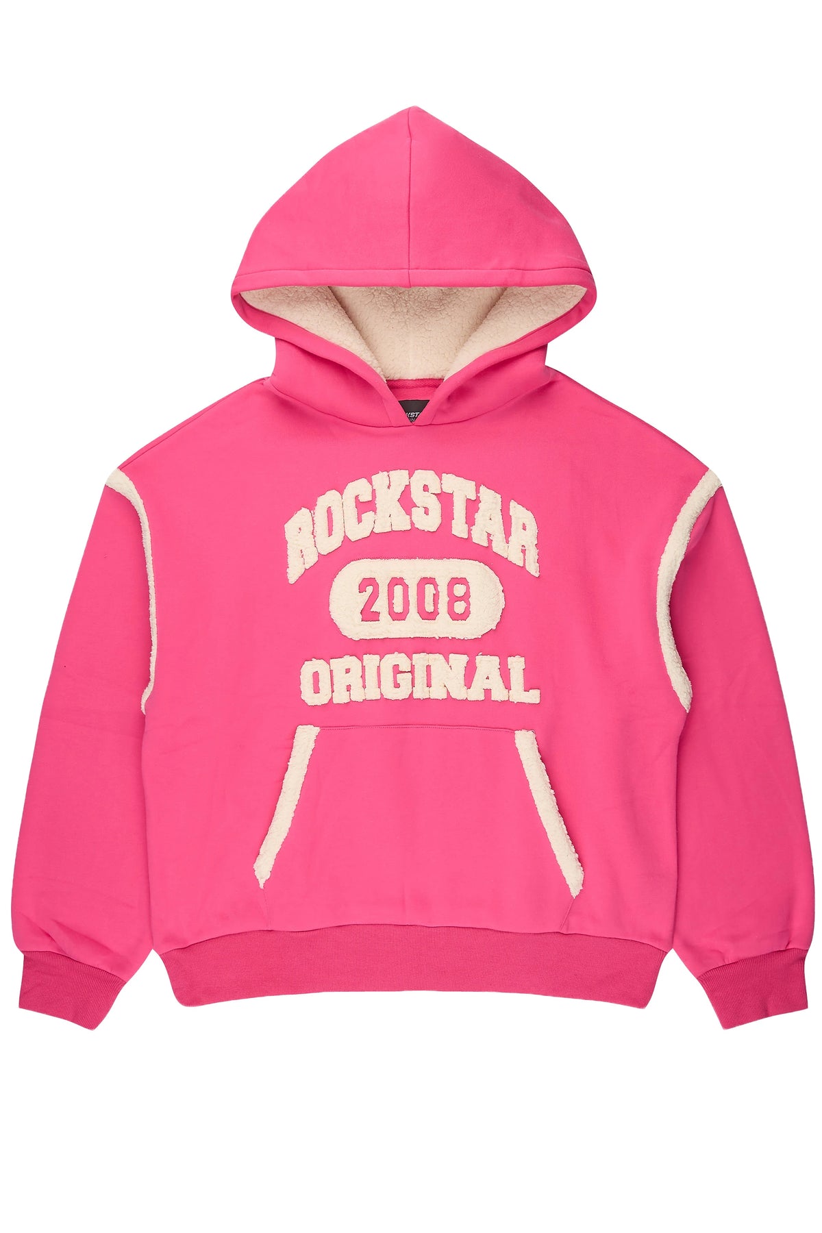 Tatiyana Pink Sherpa Detail Hoodie