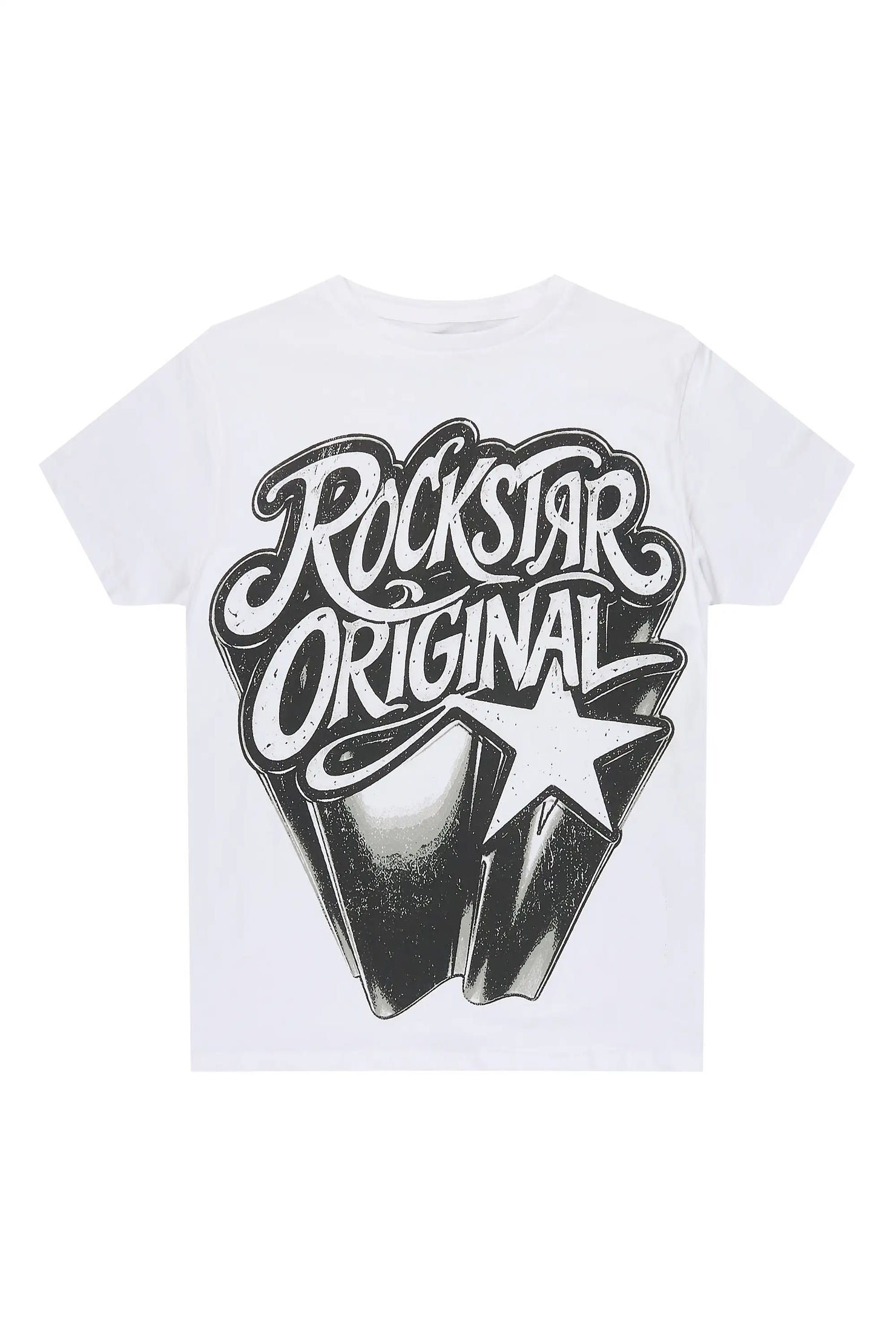 Boys Zayden 2.0 White Graphic T-Shirt
