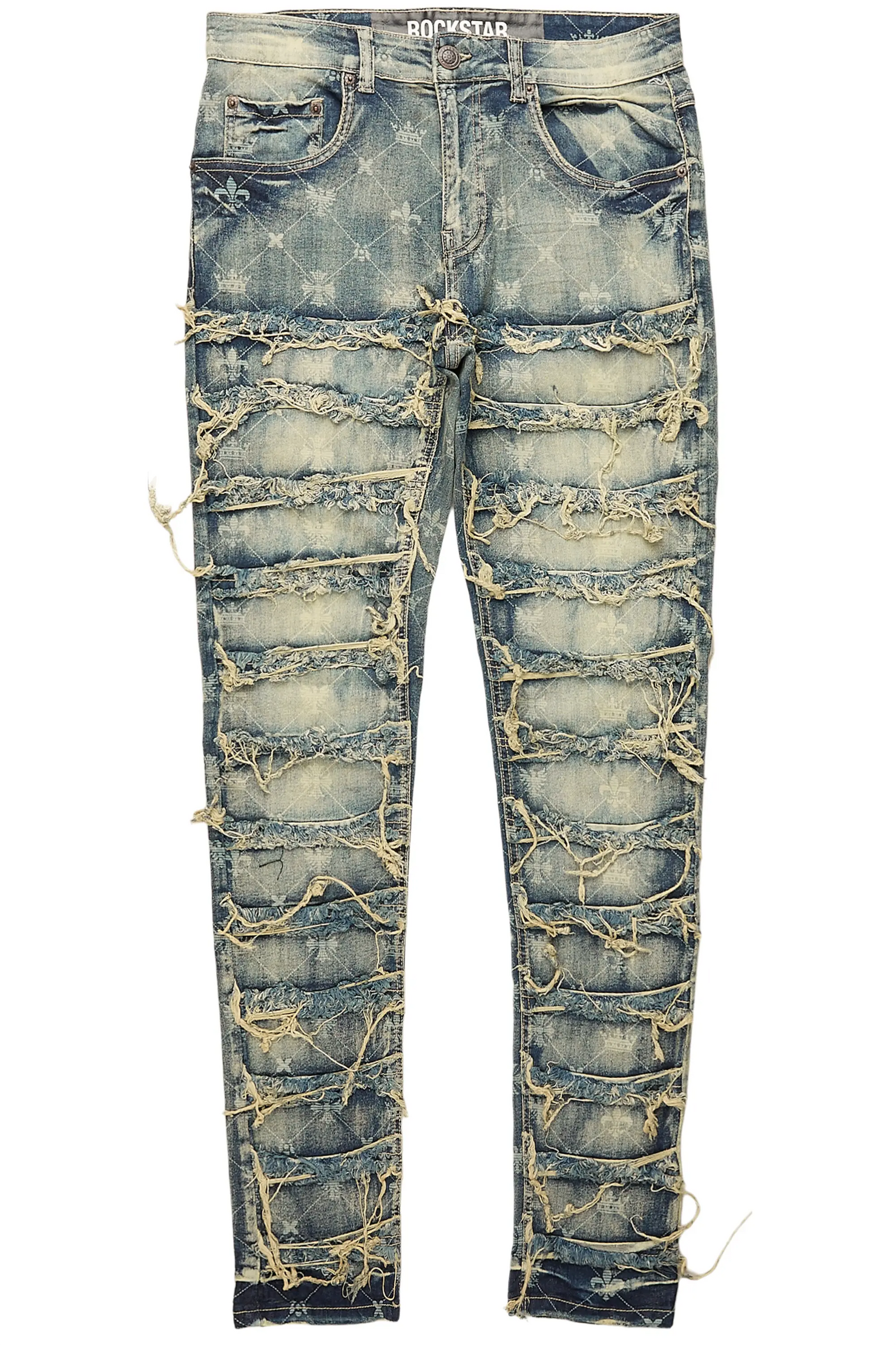 Pasha Indigo Slim Fit Frayed Jean