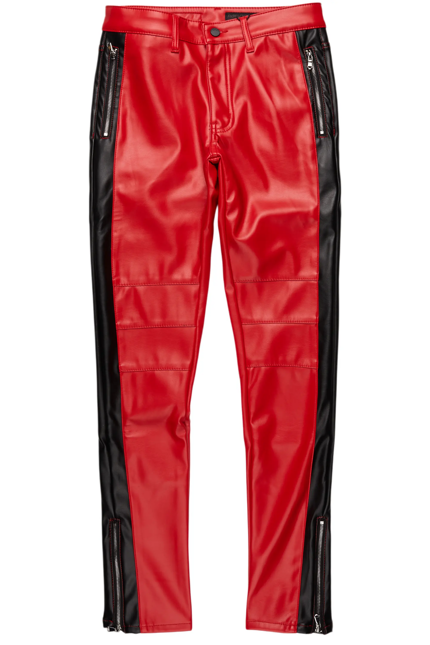 Play Boy Red/Black Skinny Faux Leather Fit Jean
