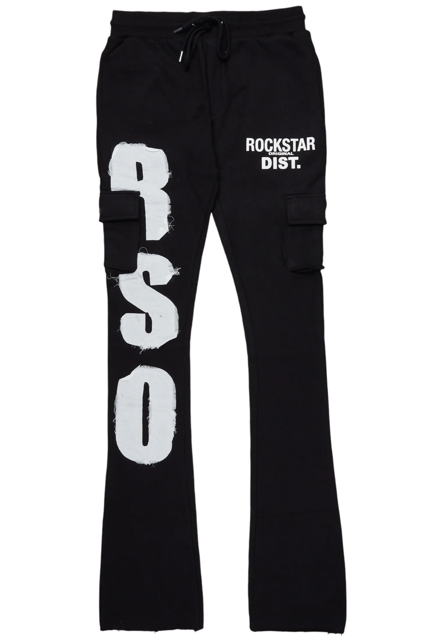 Admir Black Stacked Flare Pant