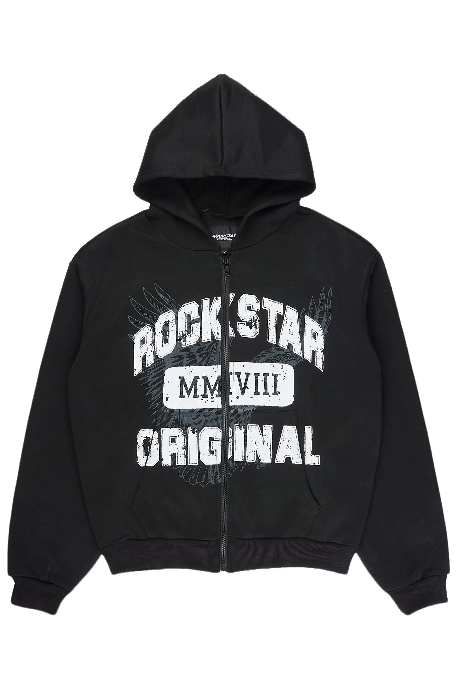 Boys Borya Black Zip Up Hoodie