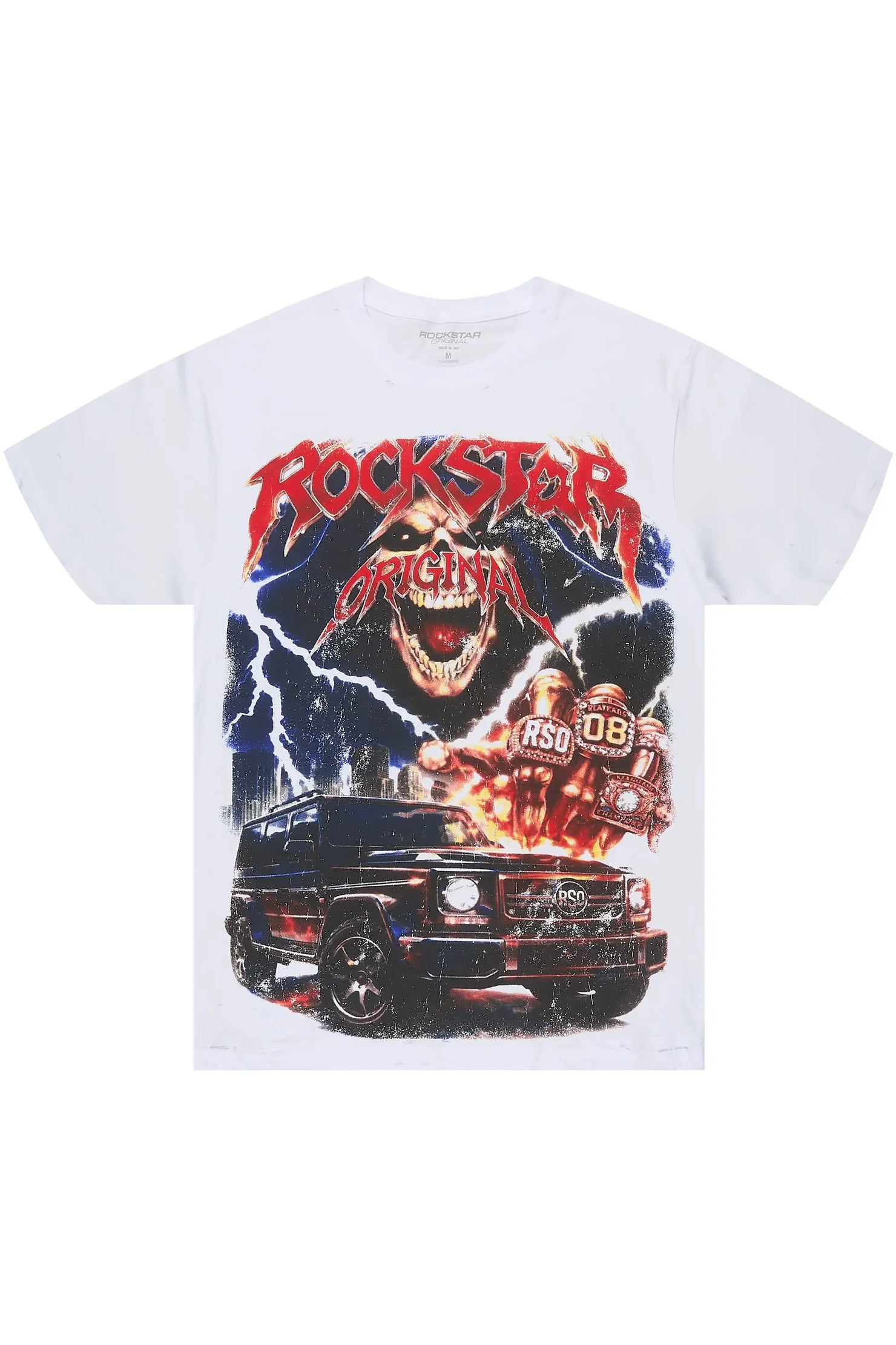 Marshell White Oversized Graphic T-Shirt