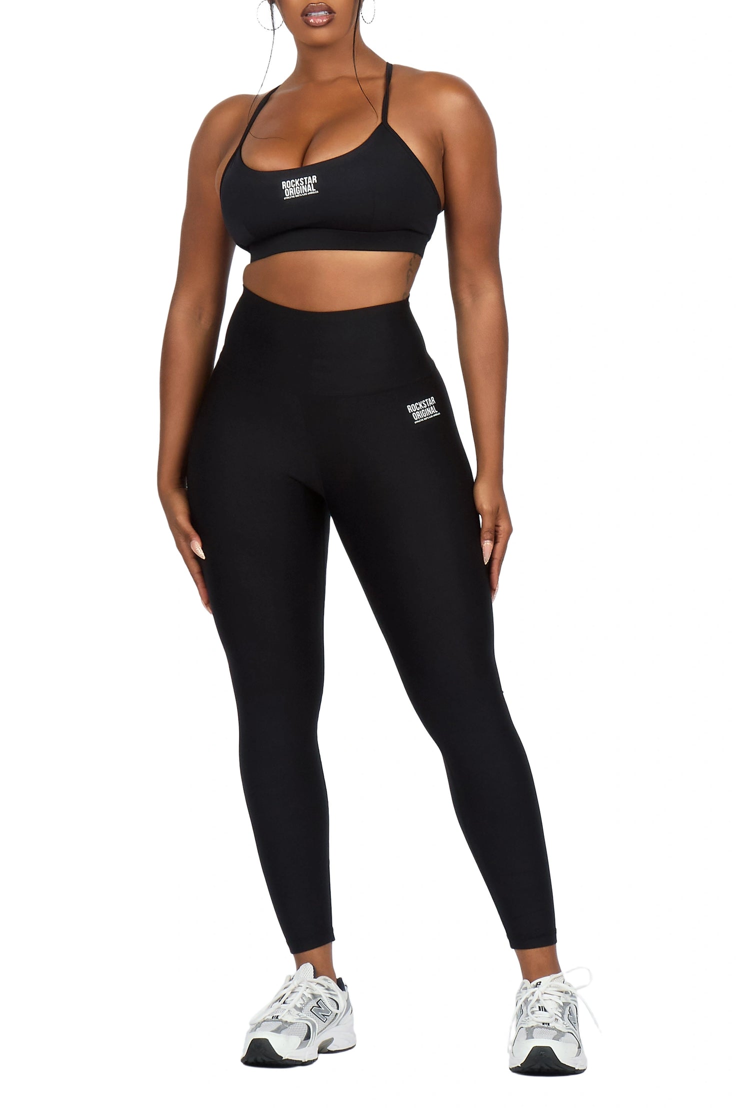 Donika Black Tank Active Legging Set