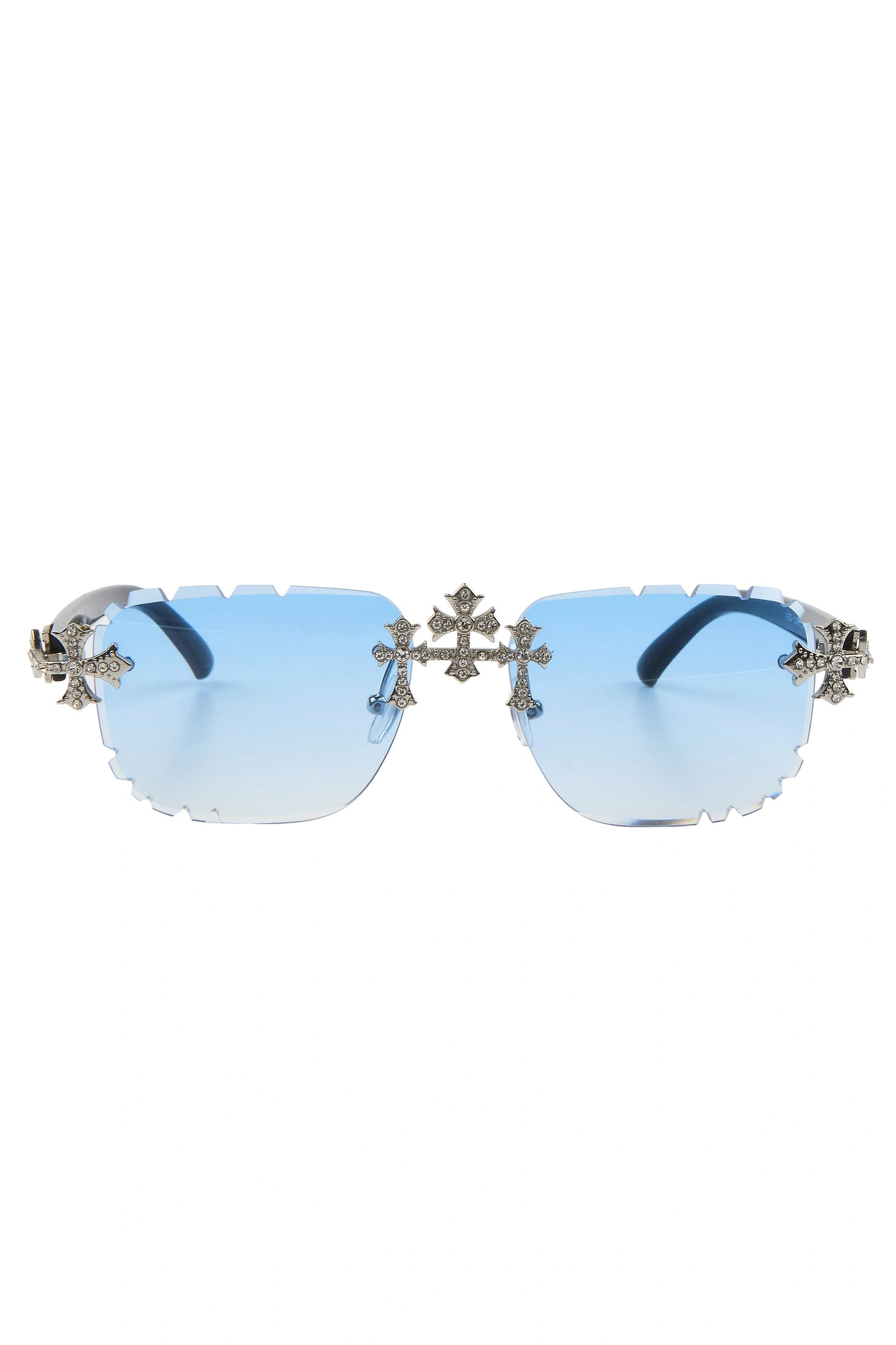 Jerz Blue/Silver Square Rectangle Sunglass