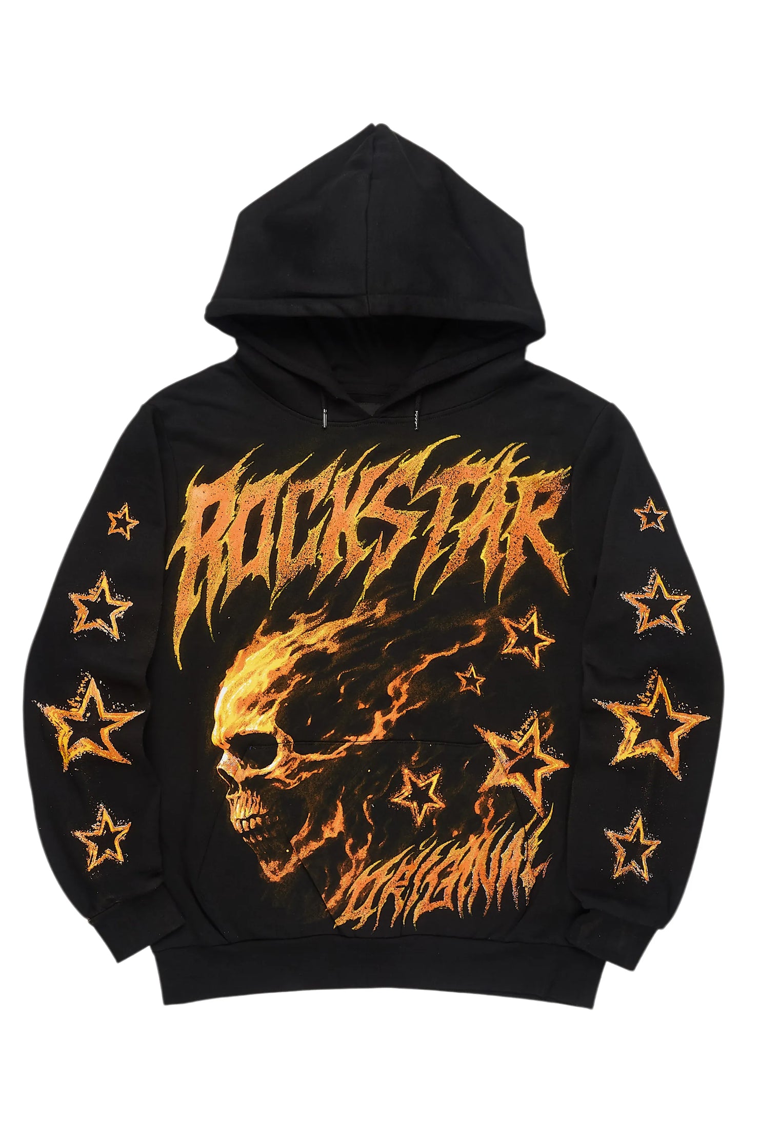 Nelz Black/Orange Graphic Hoodie