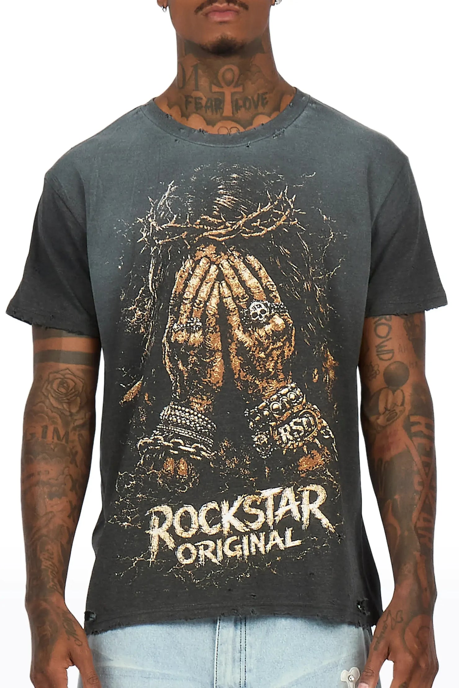 Sorrell Charcoal Oversized Graphic T-Shirt
